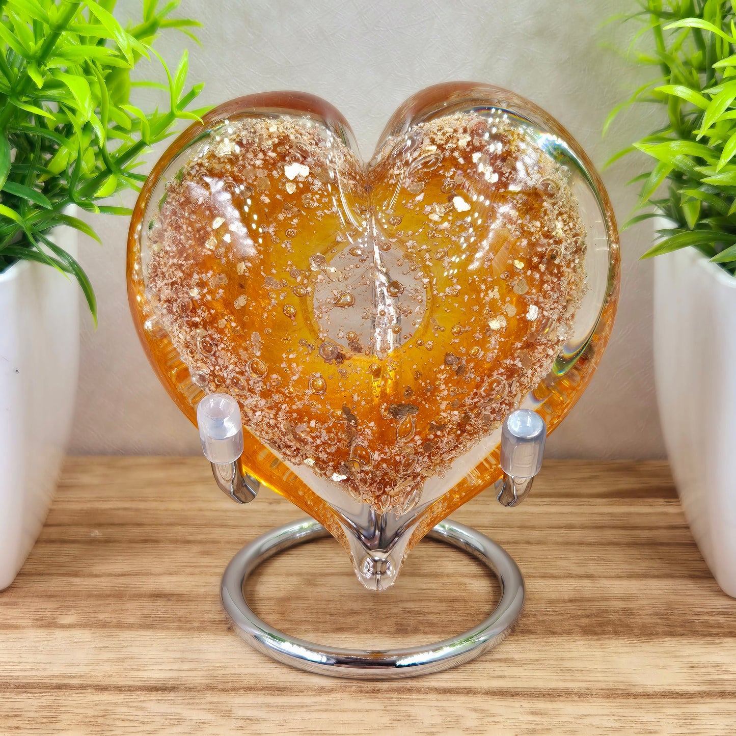 Memorial Ashes In Glass Heart