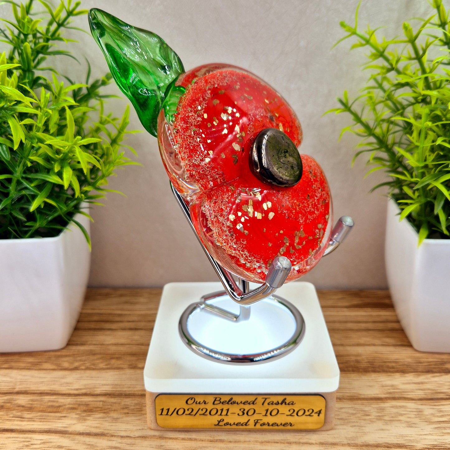 Ashes in Glass Memorial Poppy Ornament