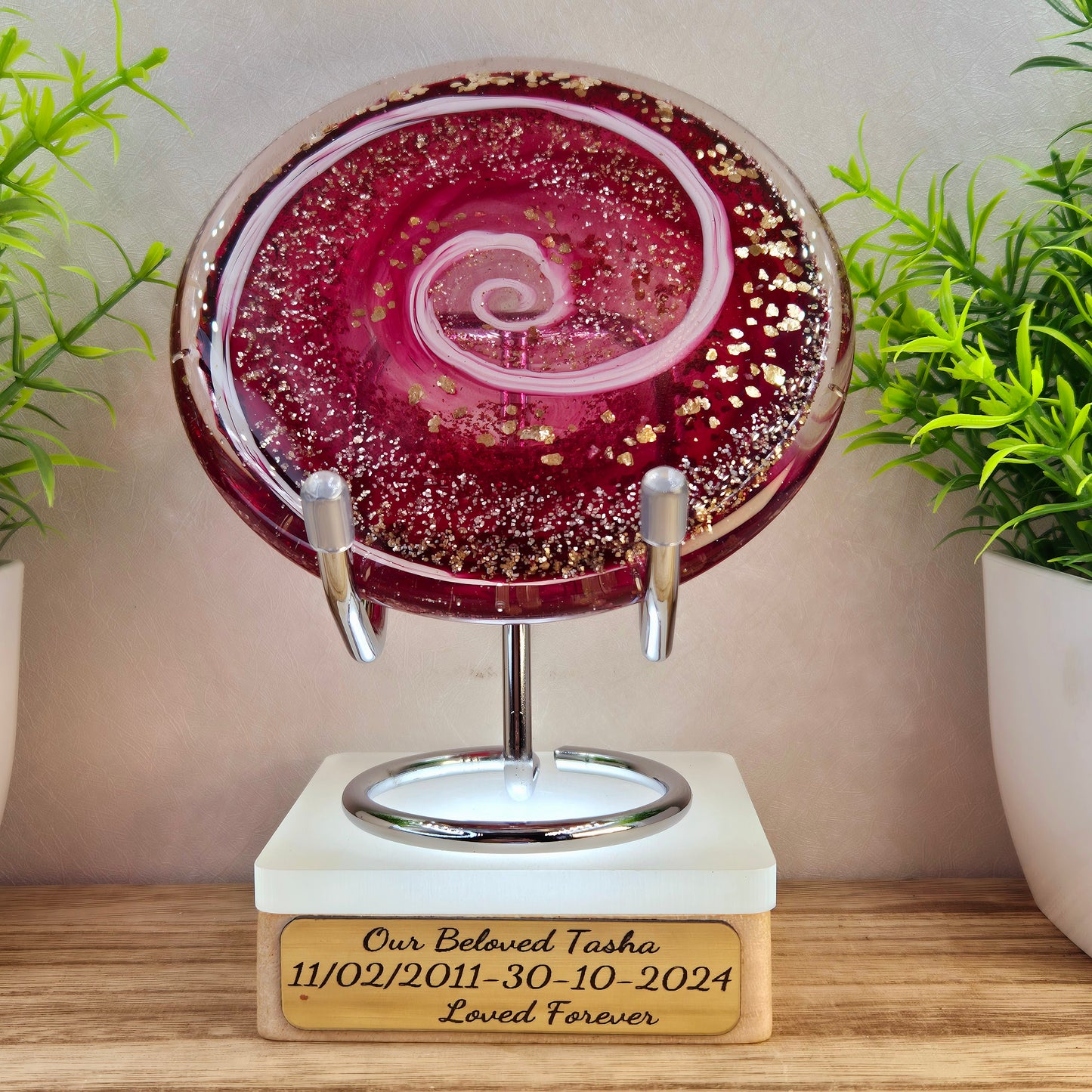 Memorial Ashes In Glass Suncatcher