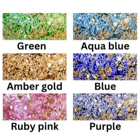 Memorial Ashes In Glass Apple (gold speckle)