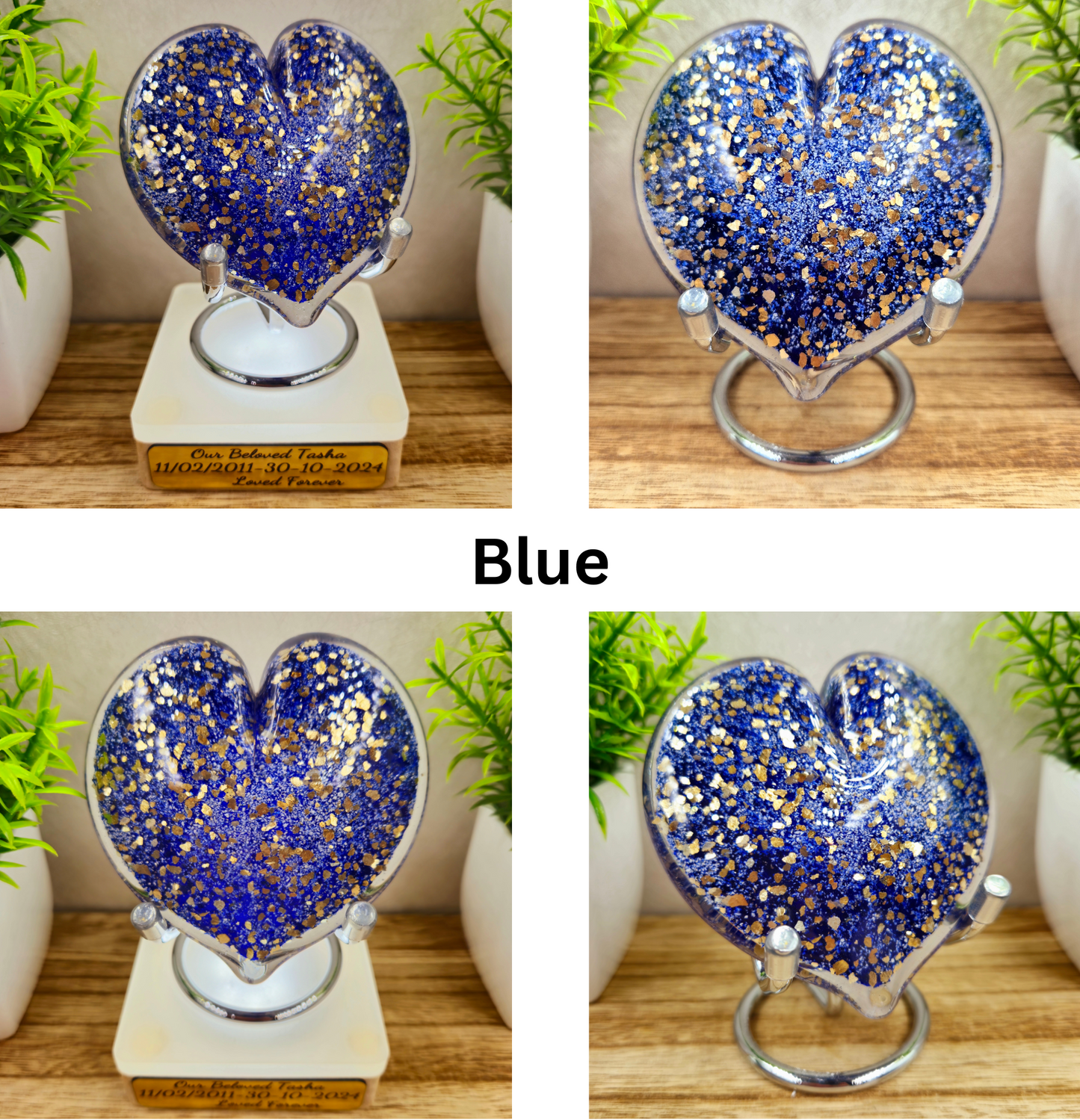 Memorial Ashes In Glass Heart