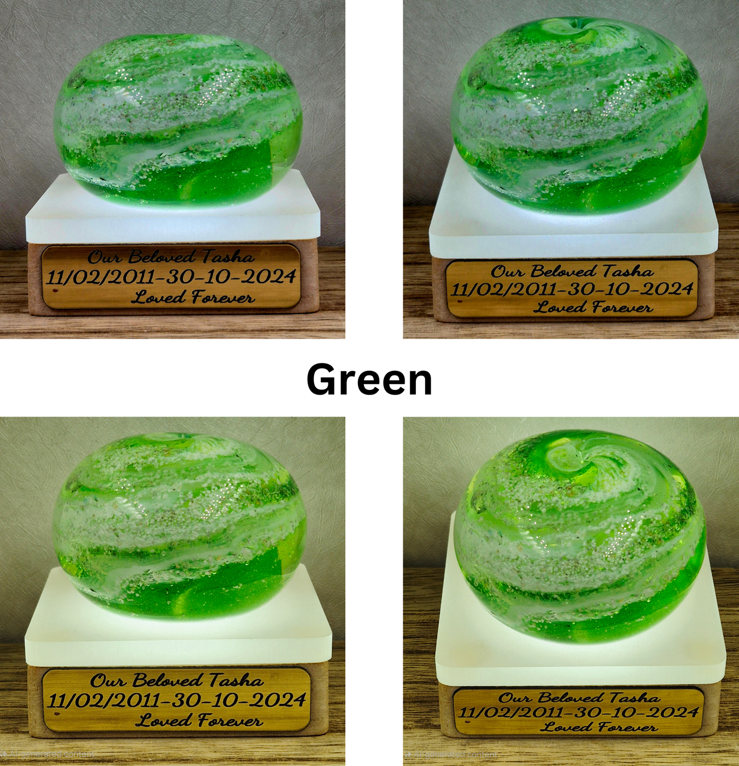 Ashes in glass large pebble Paperweight