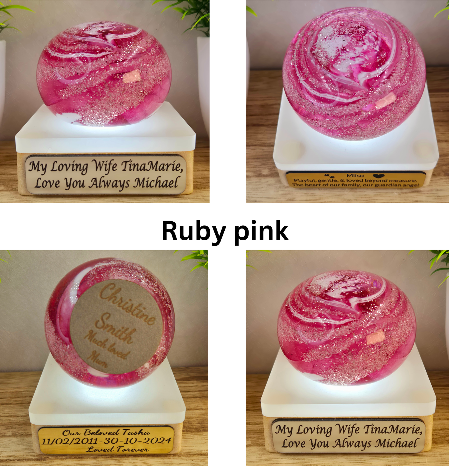 Ashes in glass large pebble Paperweight