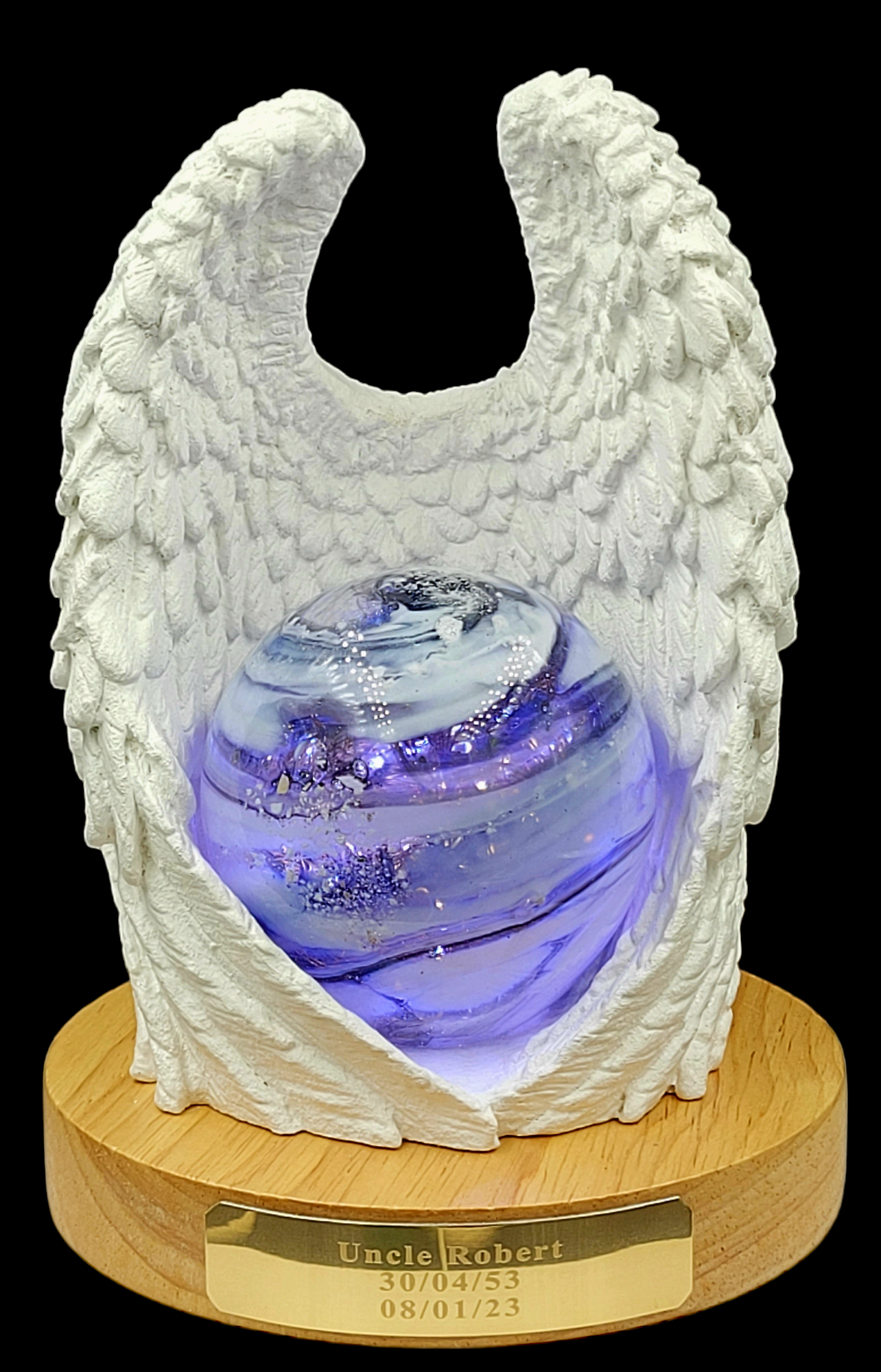 glass remembrance angel gift  neo art glass kris heaton