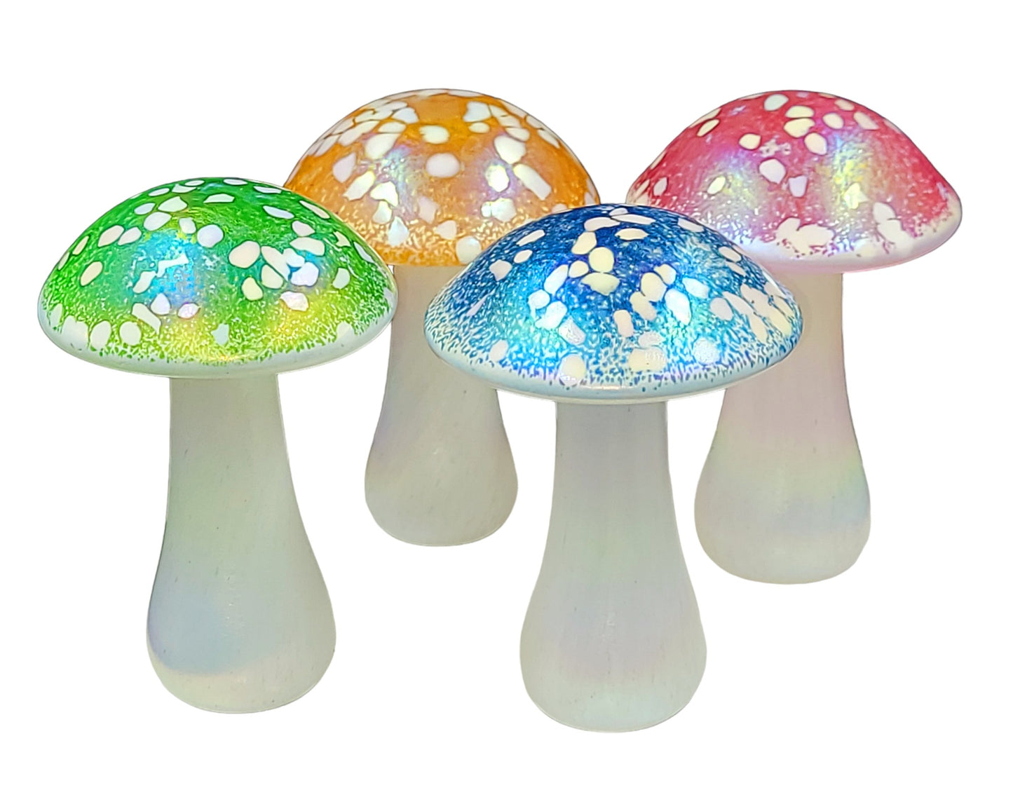 Glass mushroom decor ornament display glassware, colour choice