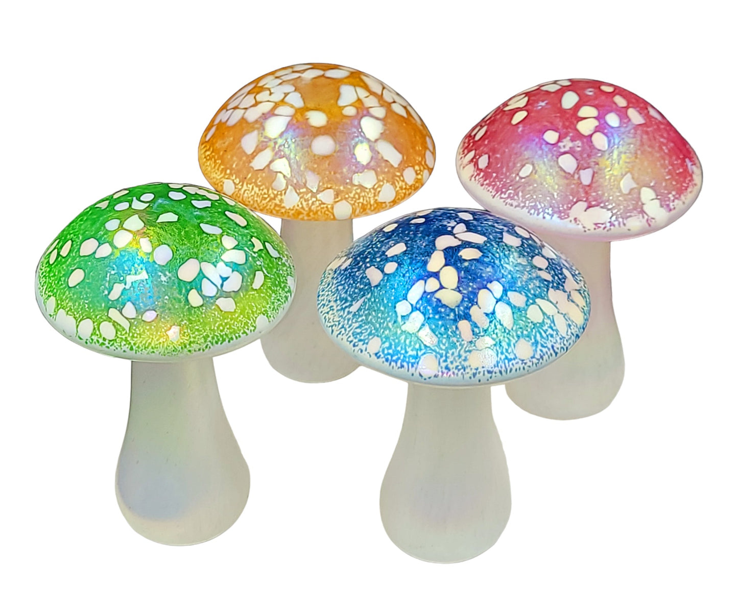 Glass mushroom decor ornament display glassware, colour choice