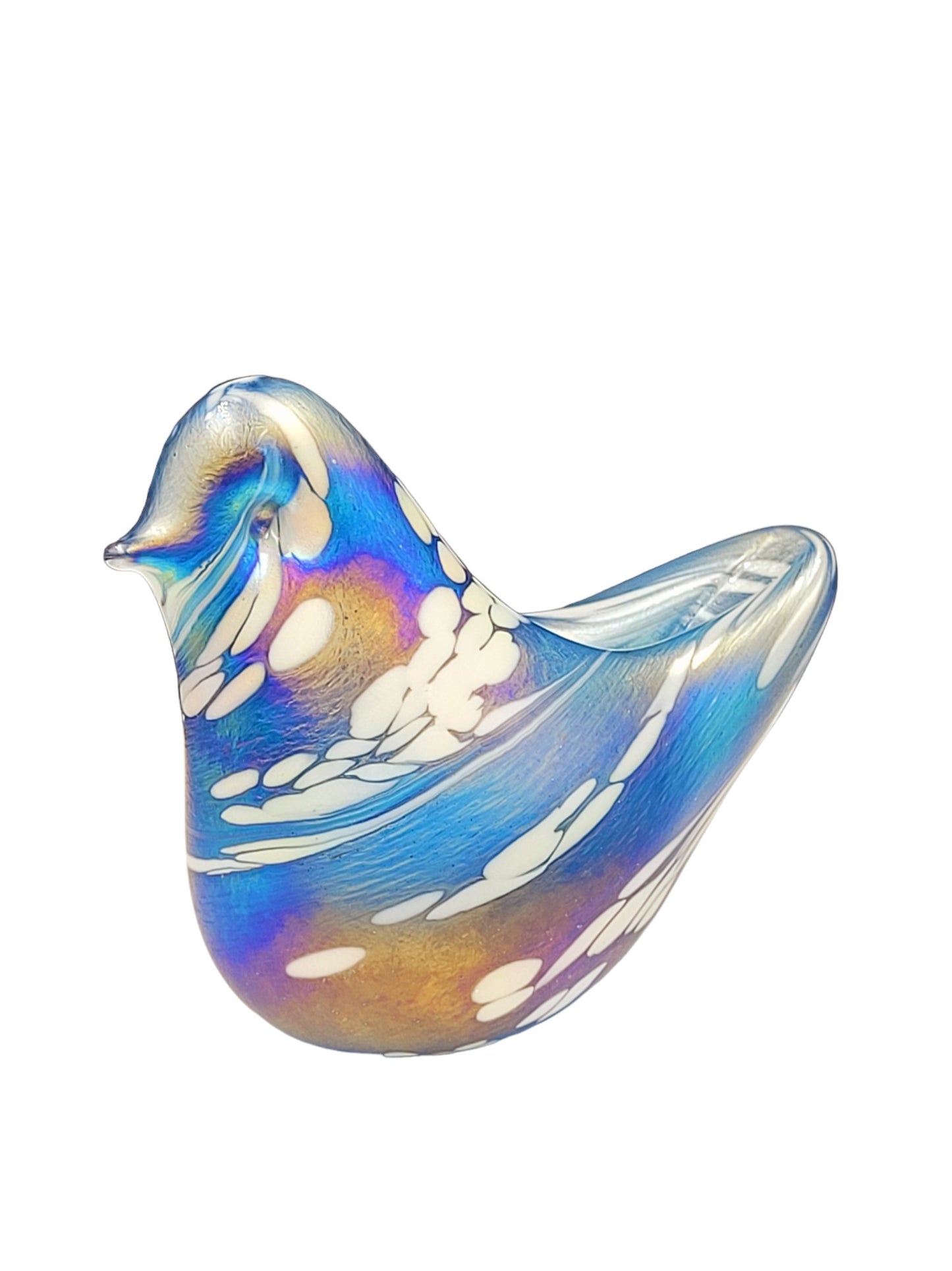 Glass bird paperweight