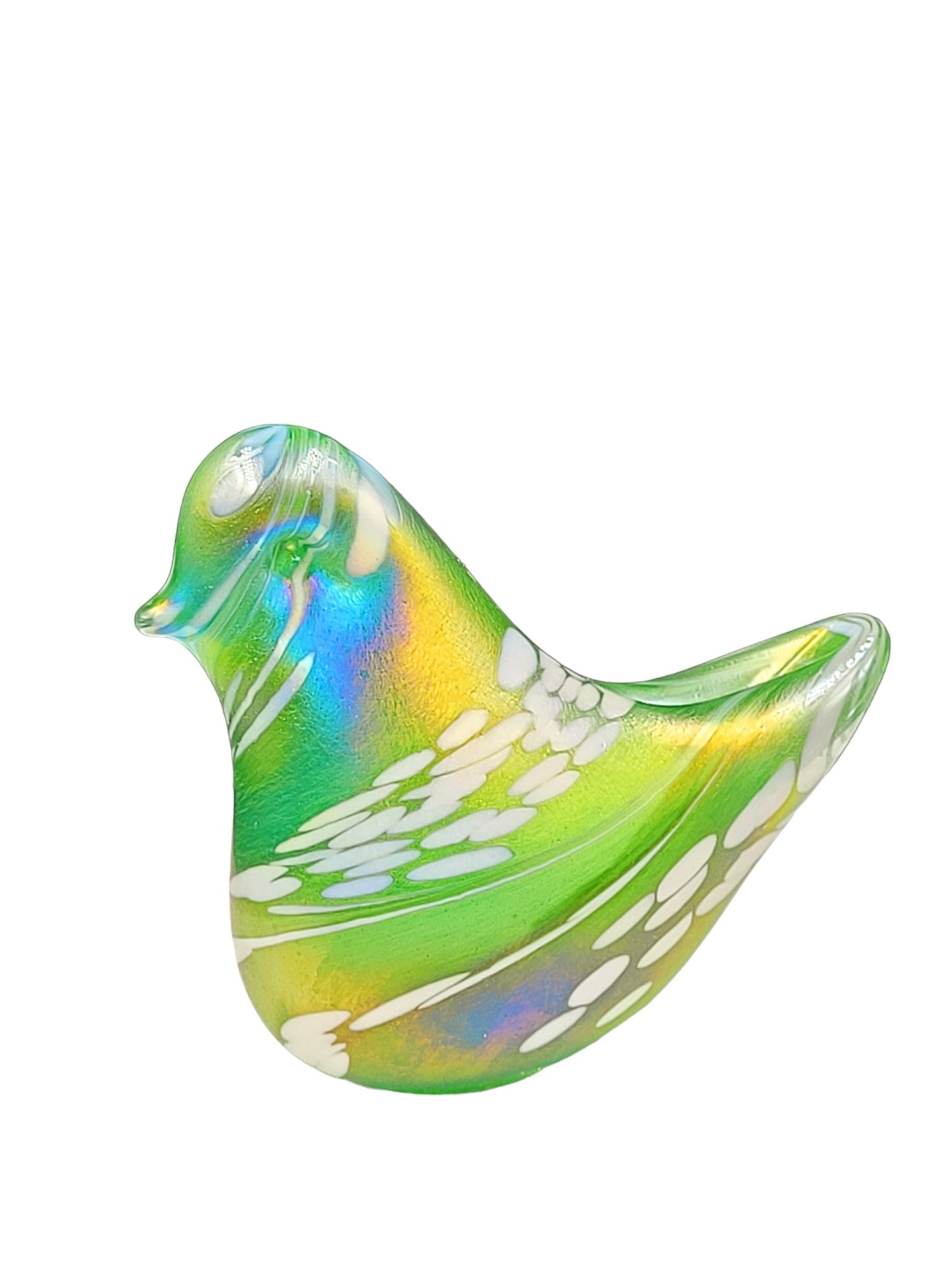 Glass bird paperweight