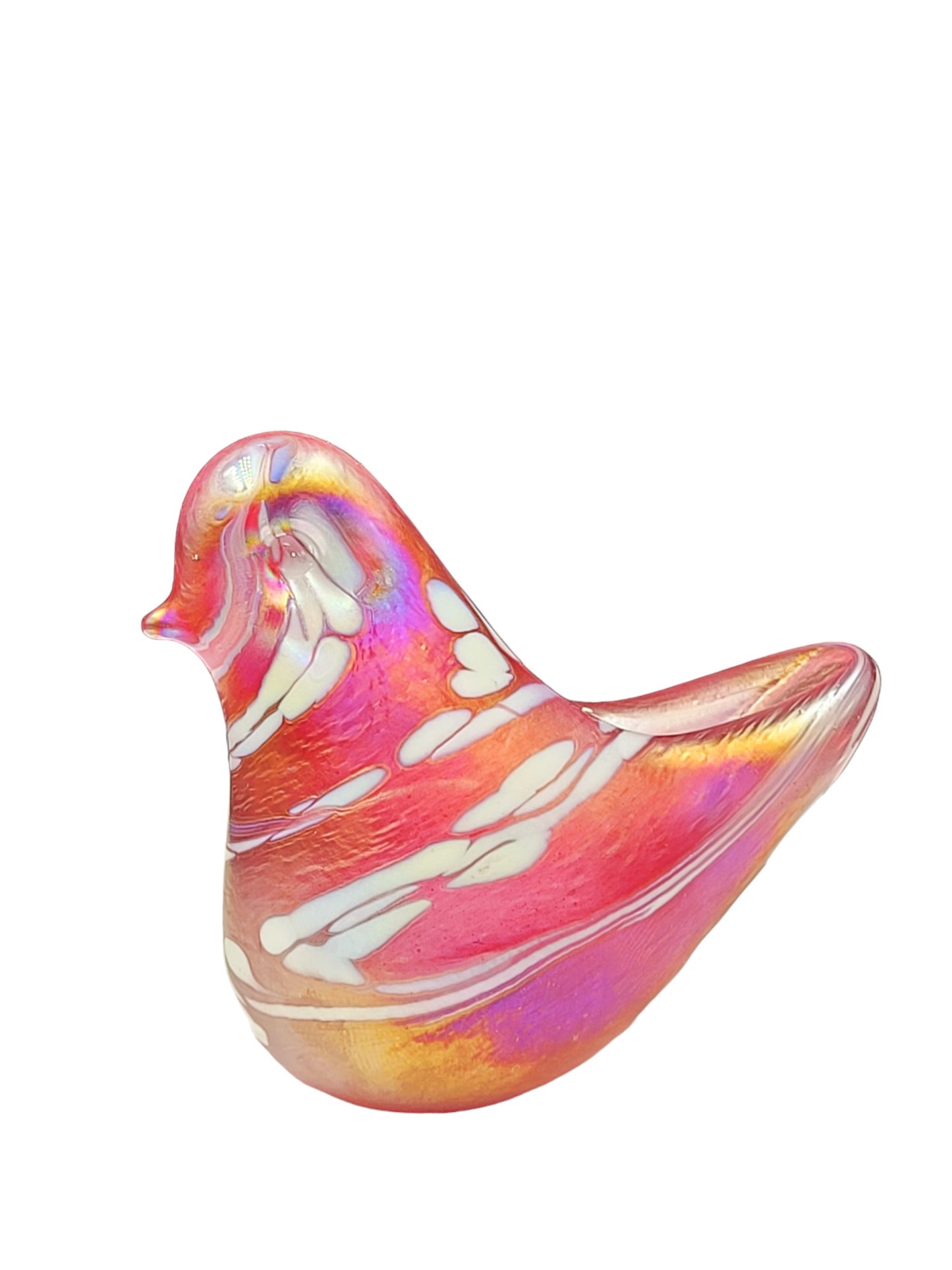 Glass bird paperweight