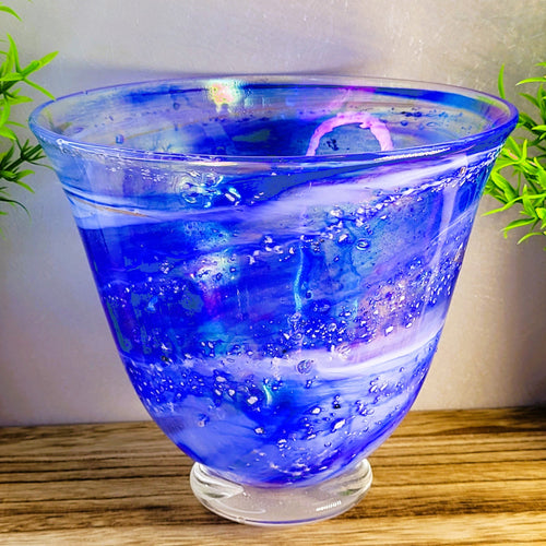 cremation art glass vase