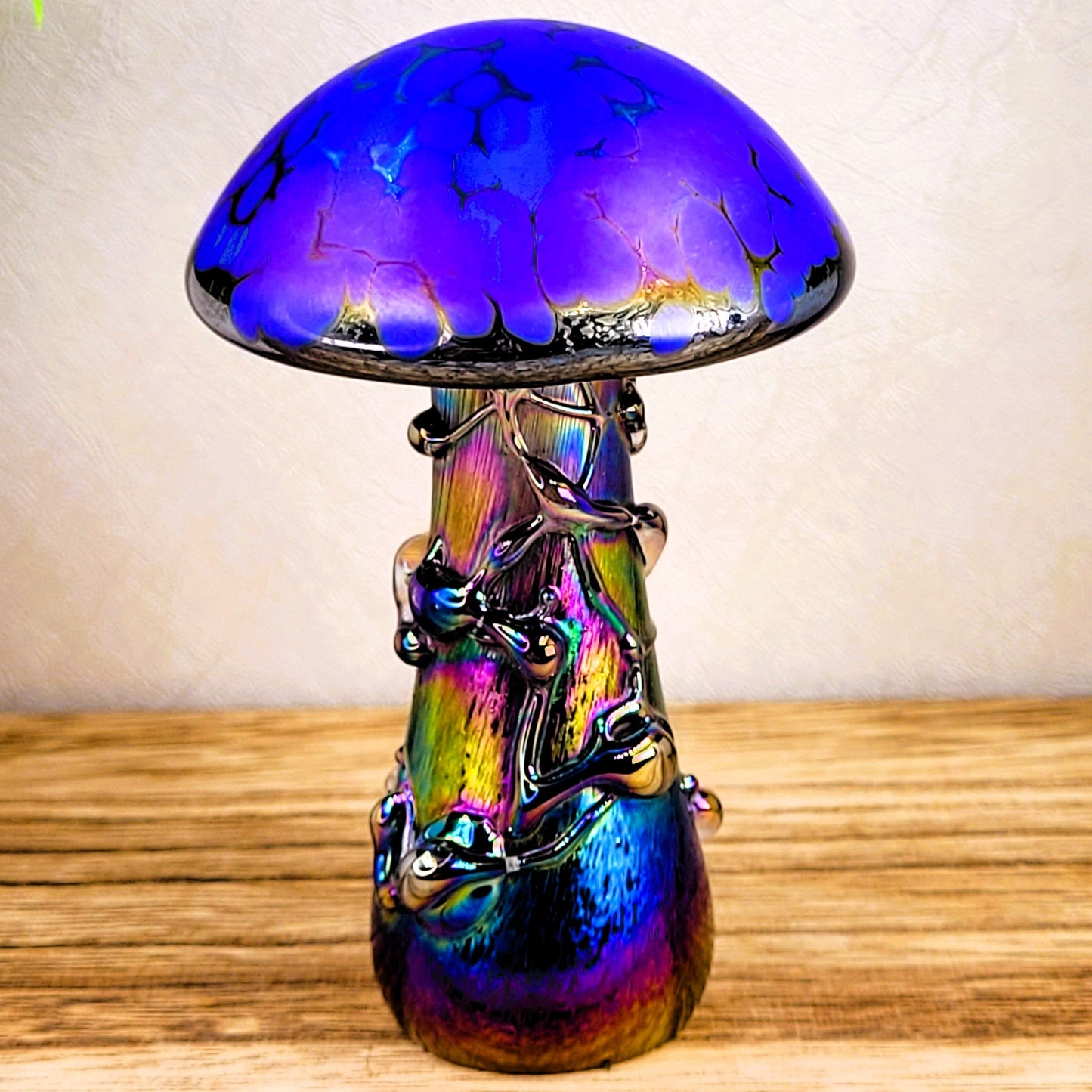 Glass mushroom blue