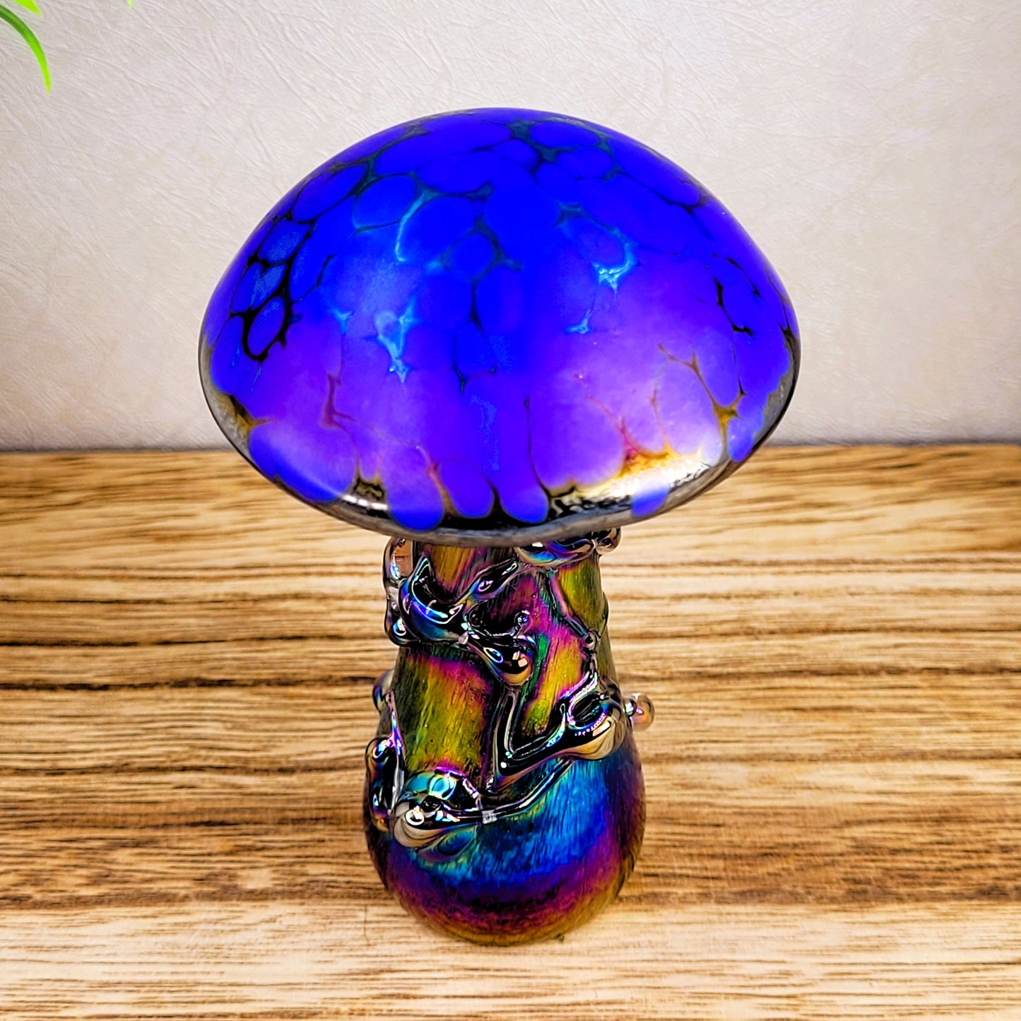 Glass mushroom blue