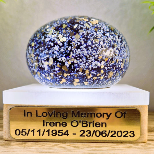 Memorial Ashes In Glass Pebble