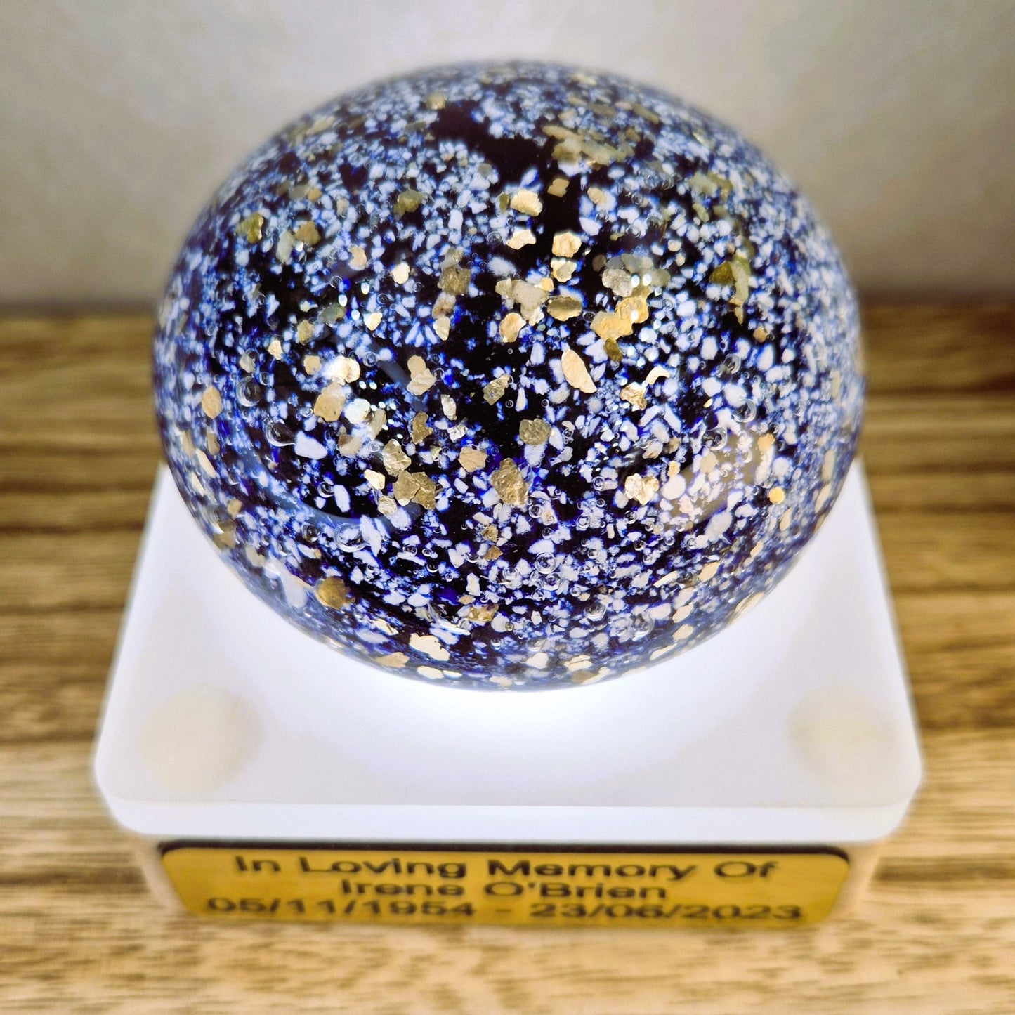 Memorial Ashes In Glass Pebble