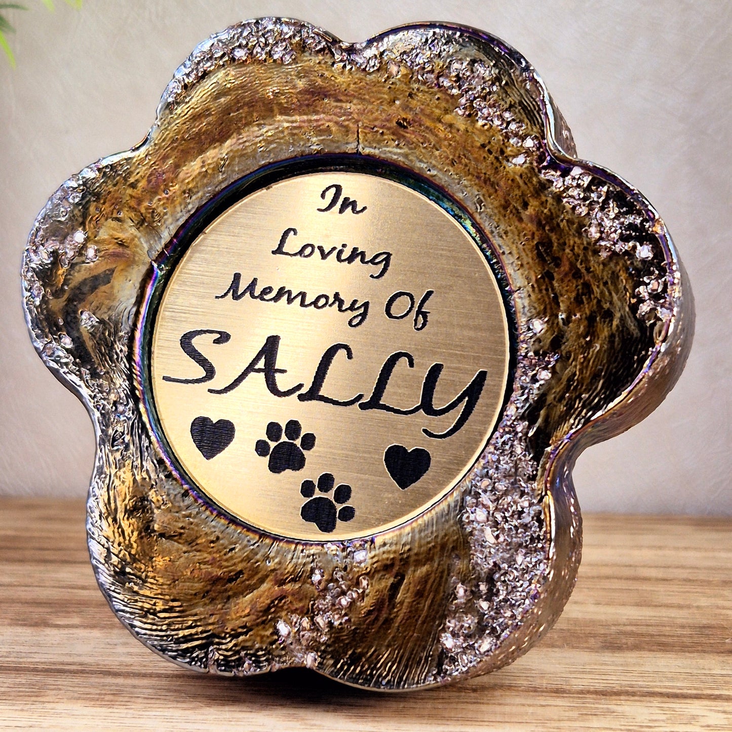 Cremation pawprint keepsake