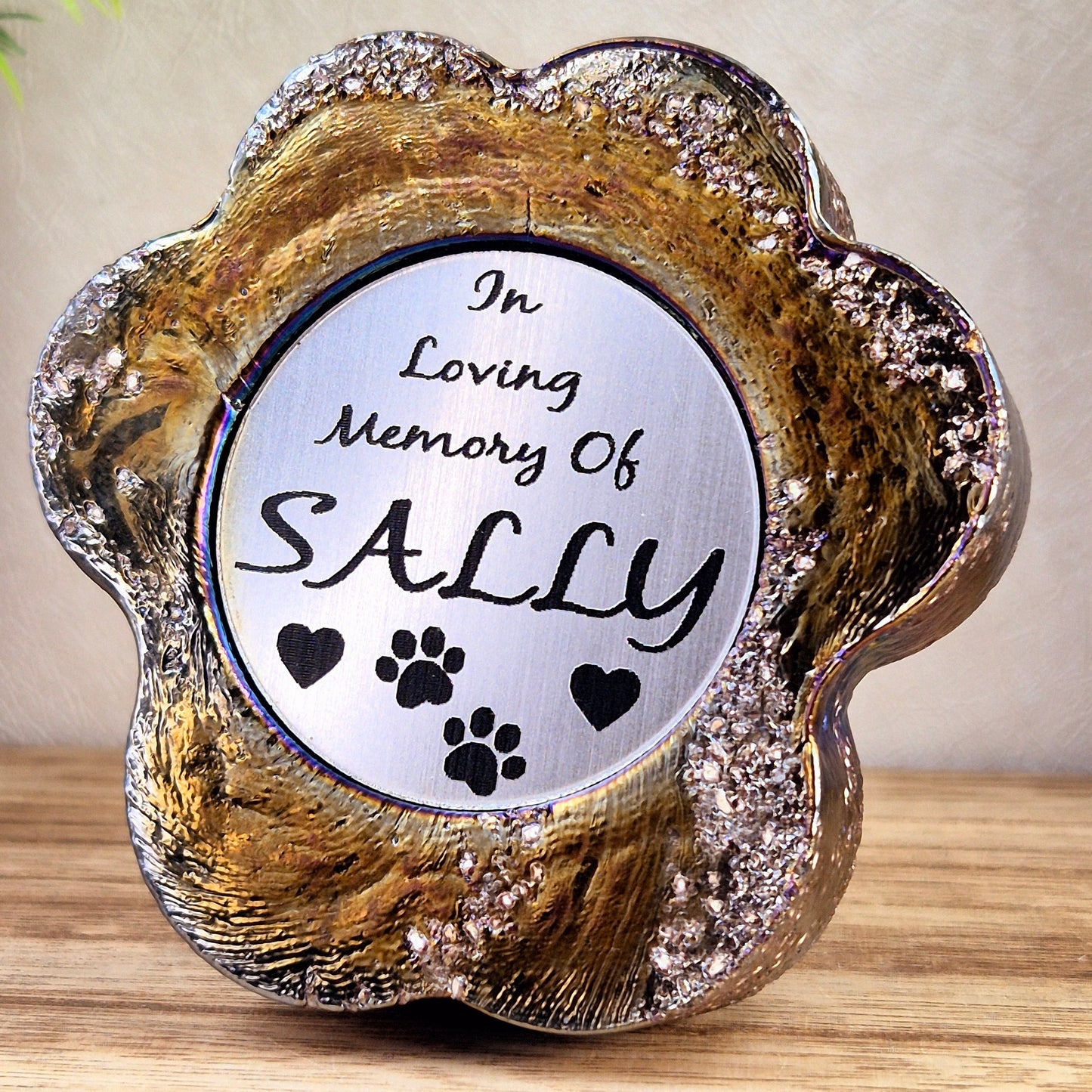 Cremation pawprint keepsake