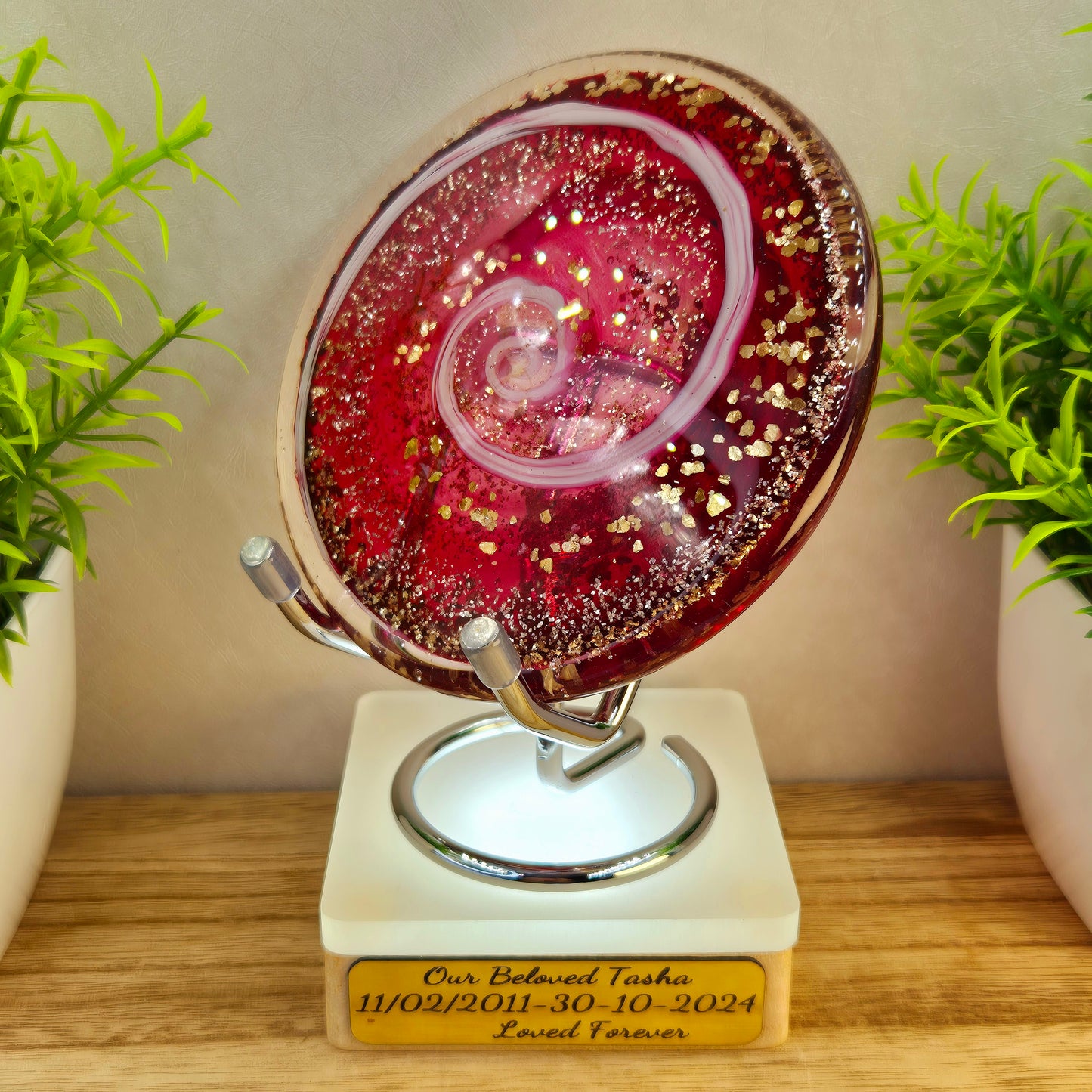 Memorial Ashes In Glass Suncatcher