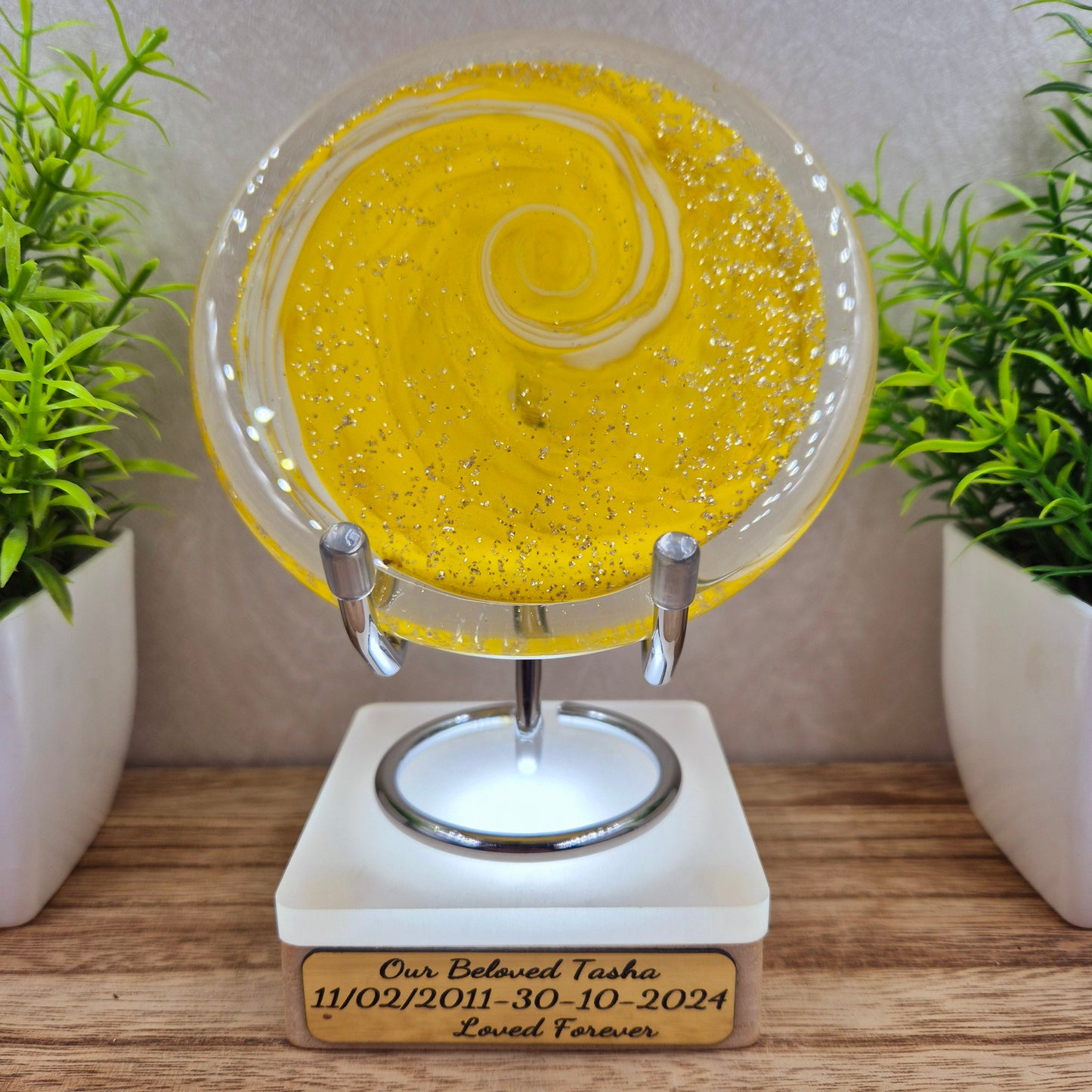 Memorial Ashes In Glass Suncatcher