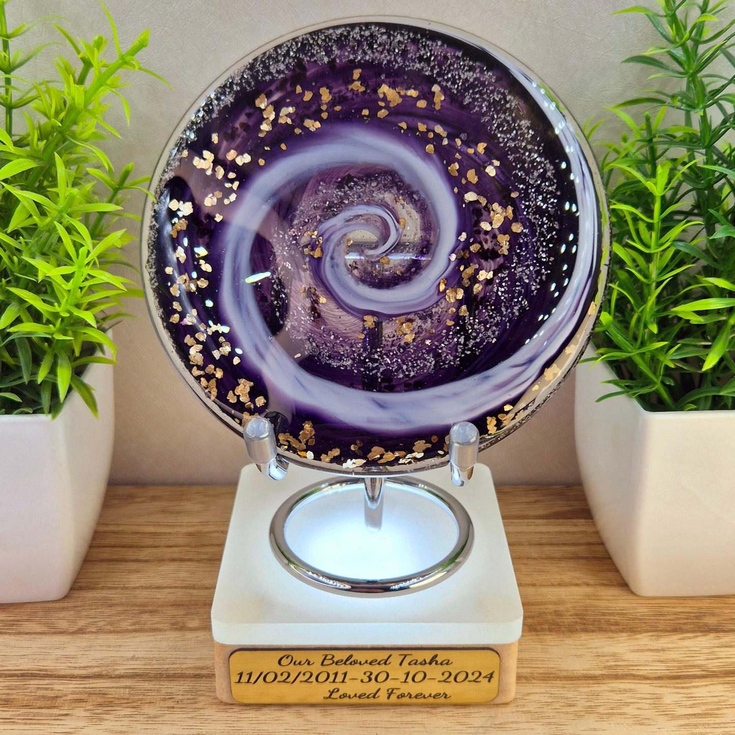 Memorial Ashes In Glass Suncatcher