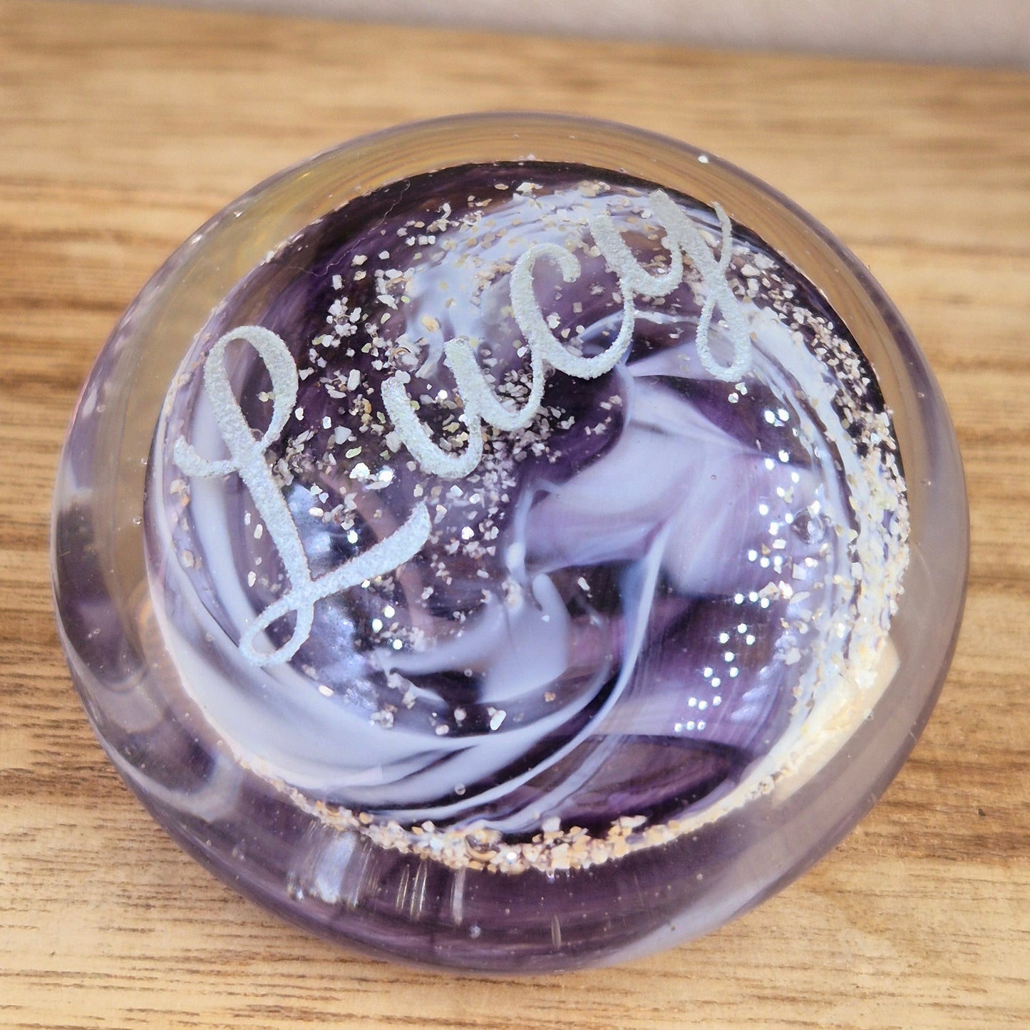 Ashes in glass pocket pebble (optional engraving)