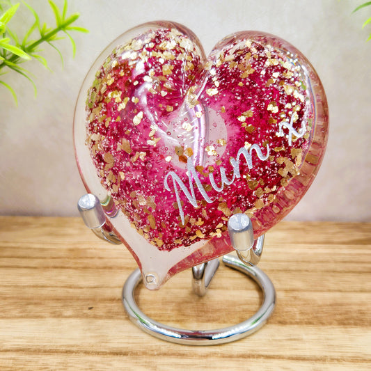 Ashes in Glass Heart Keepsake (optional engraving)
