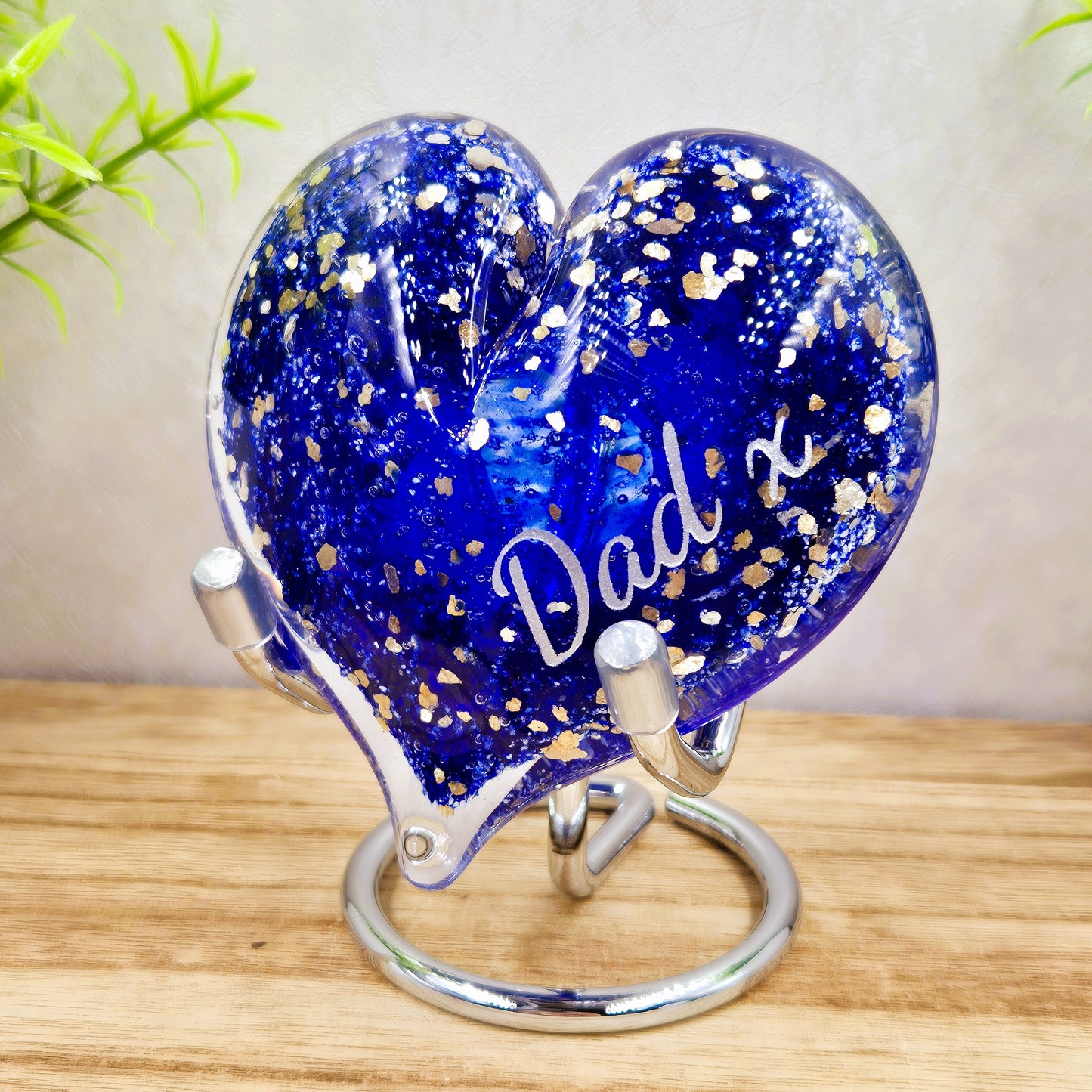 Ashes in Glass Heart Keepsake (optional engraving)