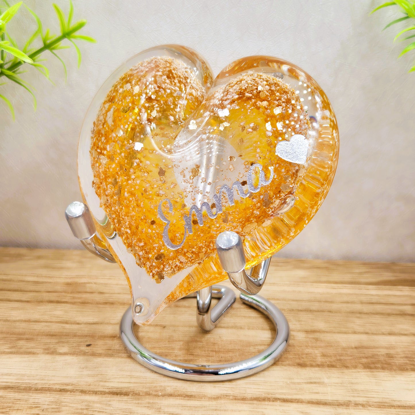 Ashes in Glass Heart Keepsake (optional engraving)