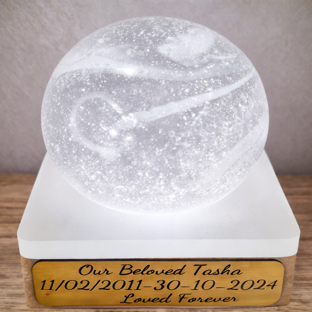 Ashes in glass large pebble Paperweight