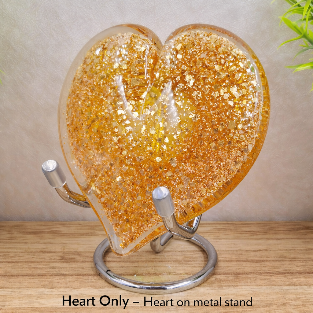 Ashes in Glass Heart Keepsake (optional engraving)