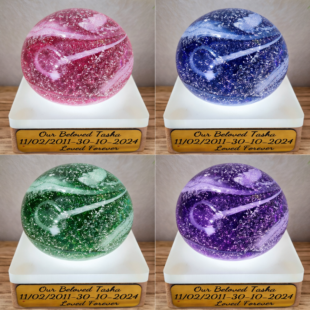 Ashes in glass large pebble Paperweight