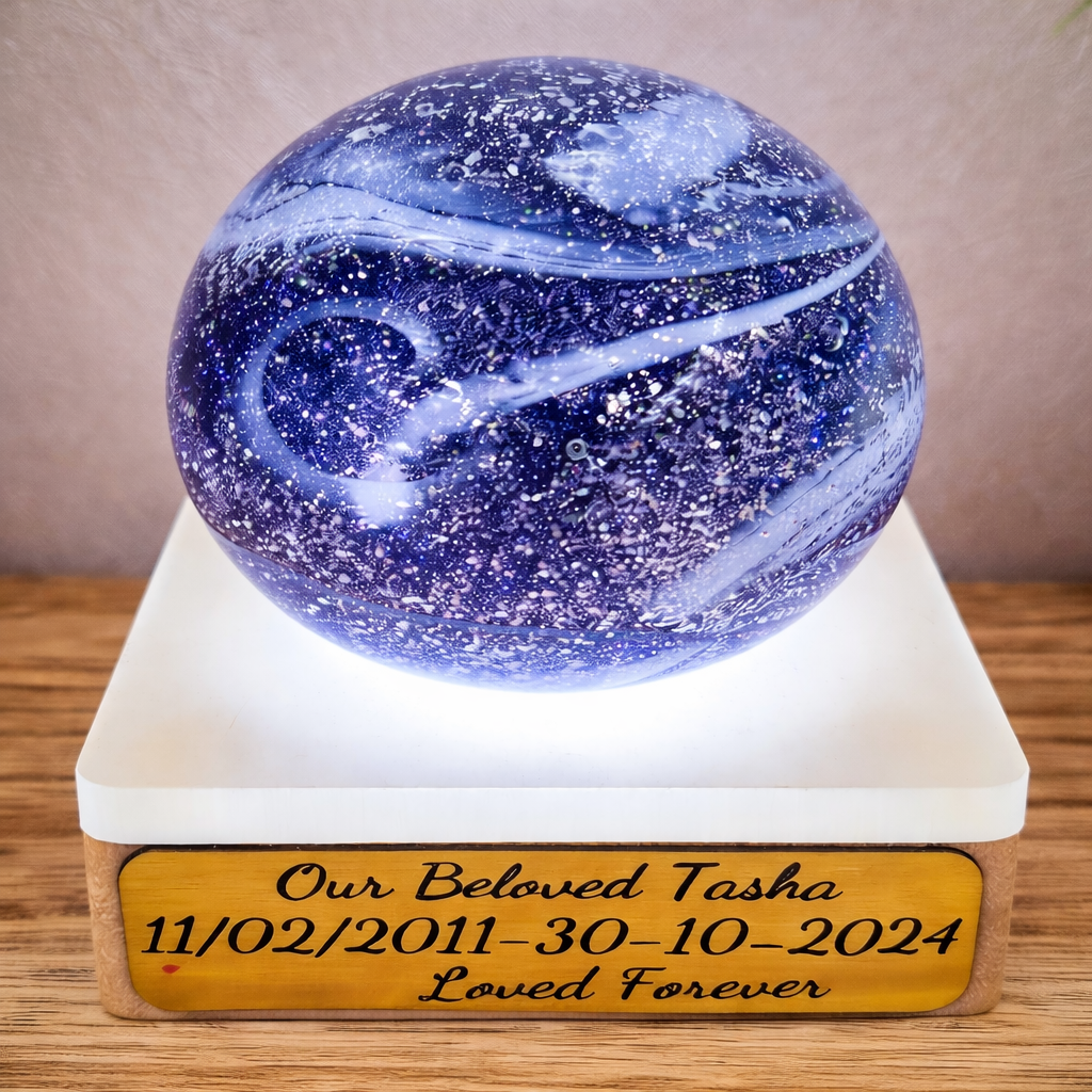 Ashes in glass large pebble Paperweight