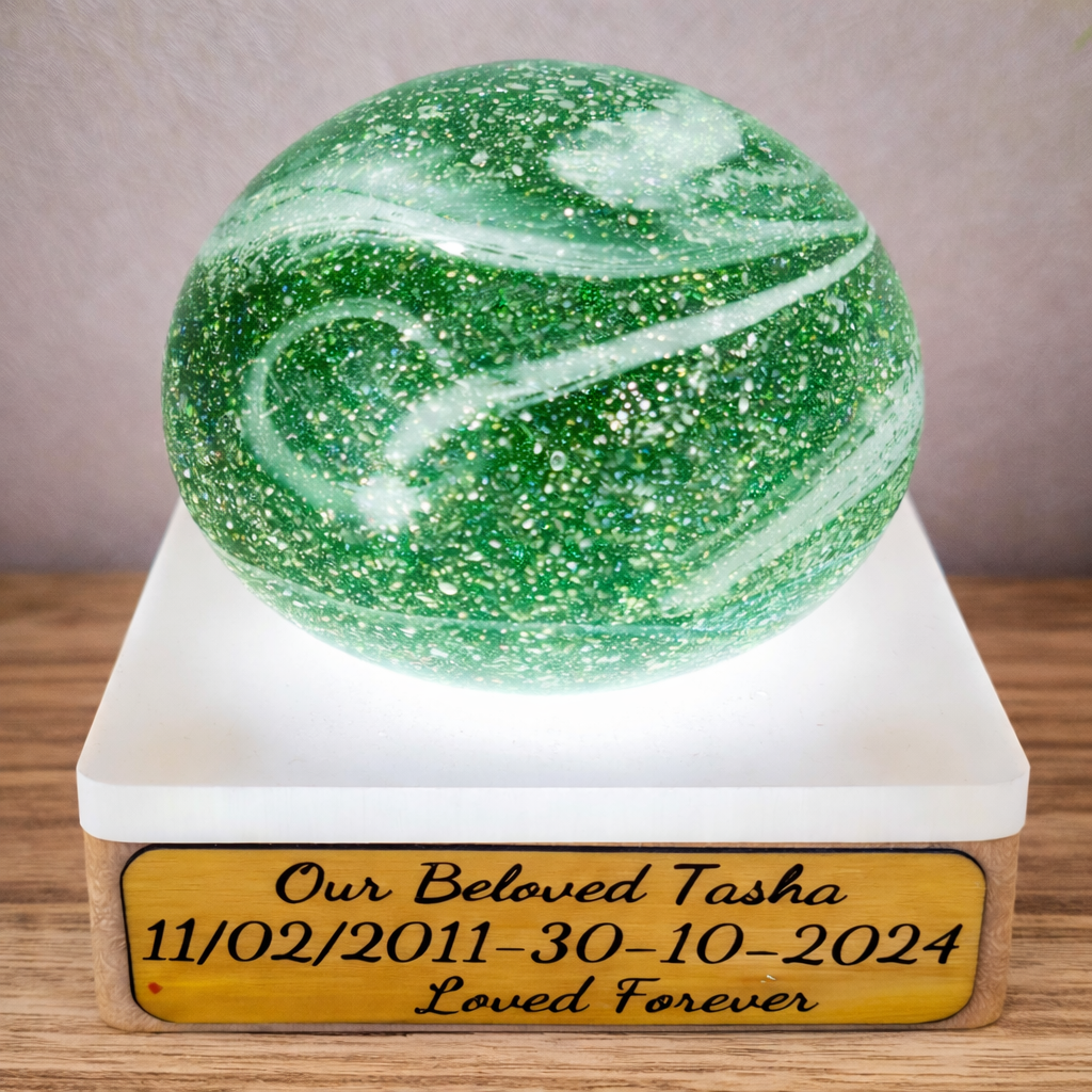 Ashes in glass large pebble Paperweight
