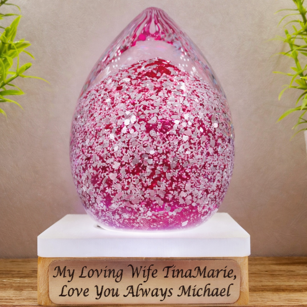 Ashes in glass large egg