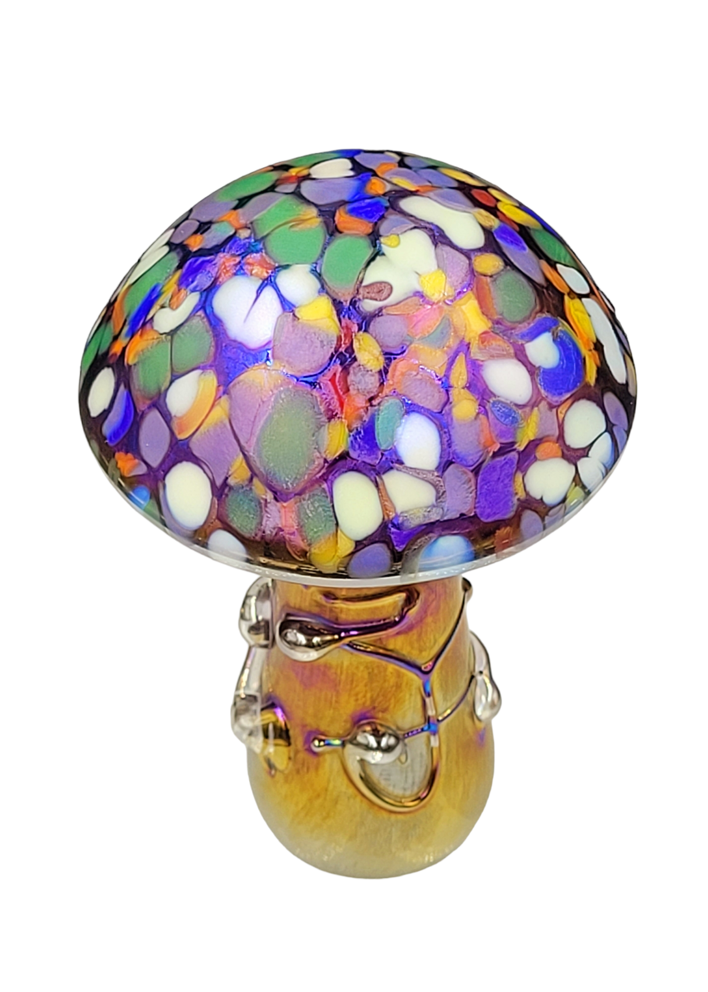 Glass mushroom multi coloured