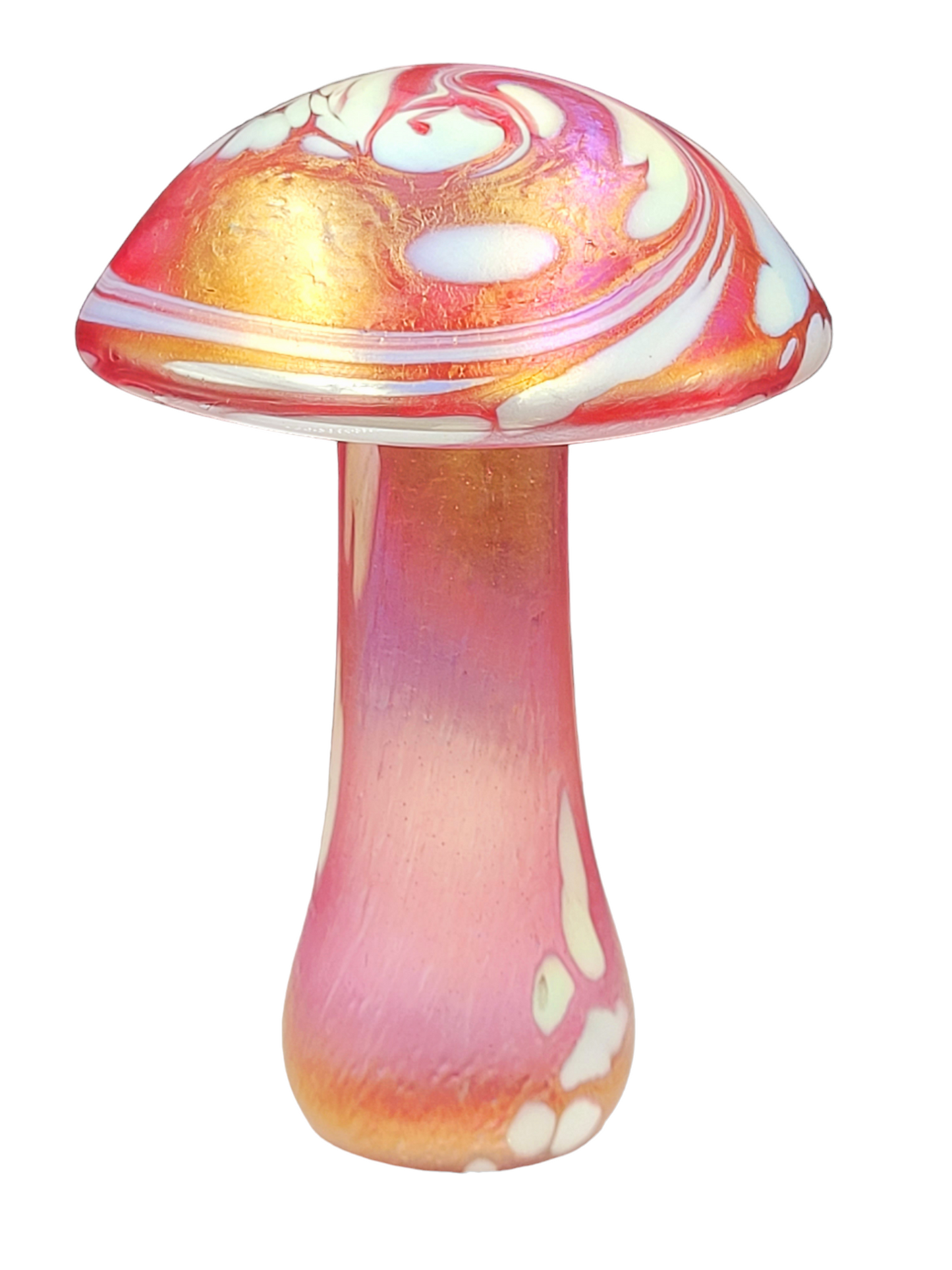 Handmade glass mushroom Decor Paperweight Toadstool Ornament display Glassware Gift