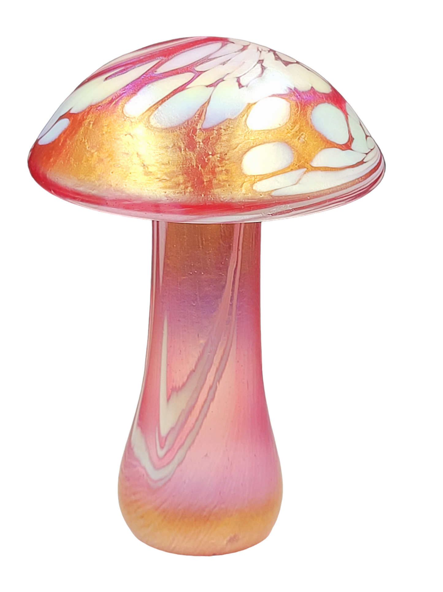 Handmade glass mushroom Decor Paperweight Toadstool Ornament display Glassware Gift