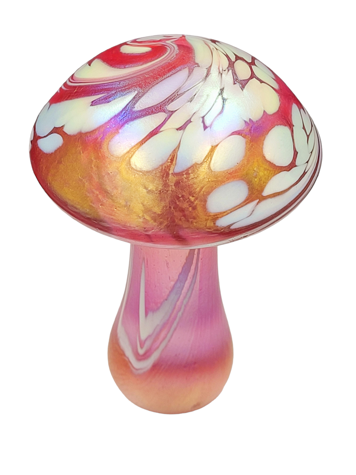 Handmade glass mushroom Decor Paperweight Toadstool Ornament display Glassware Gift