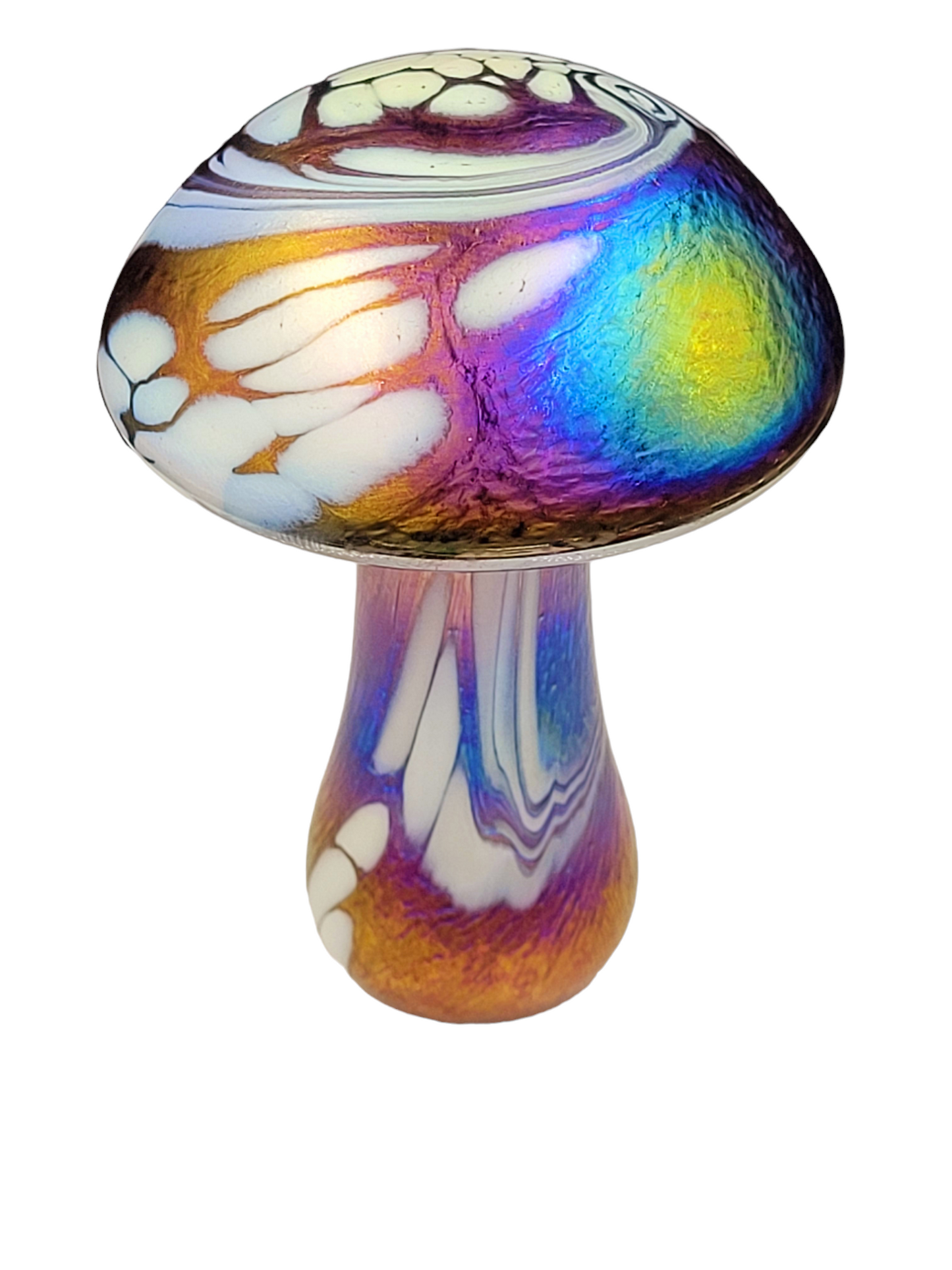 Handmade glass mushroom Decor Paperweight Toadstool Ornament display Glassware Gift