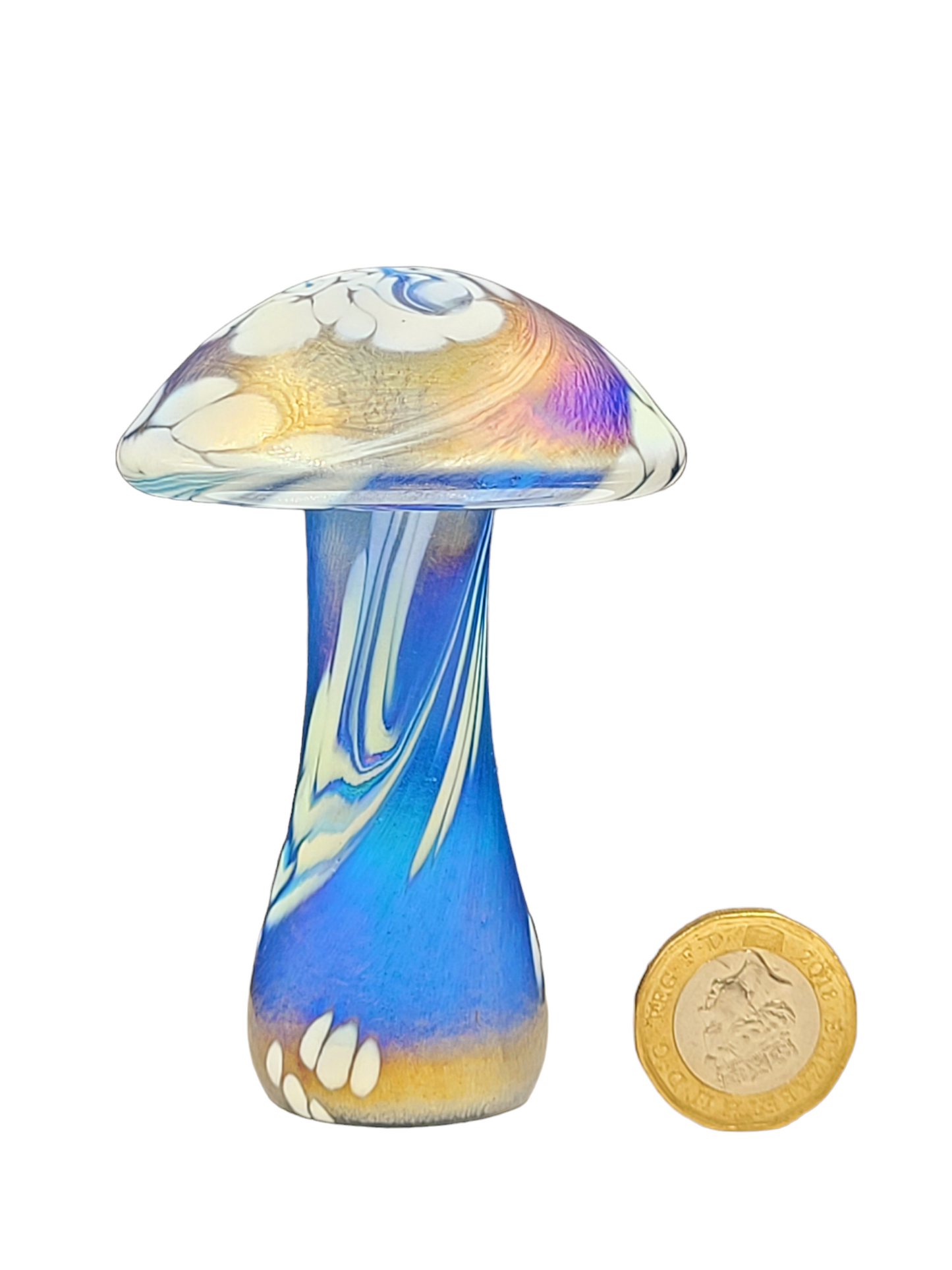 Handmade glass mushroom Decor Paperweight Toadstool Ornament display Glassware Gift