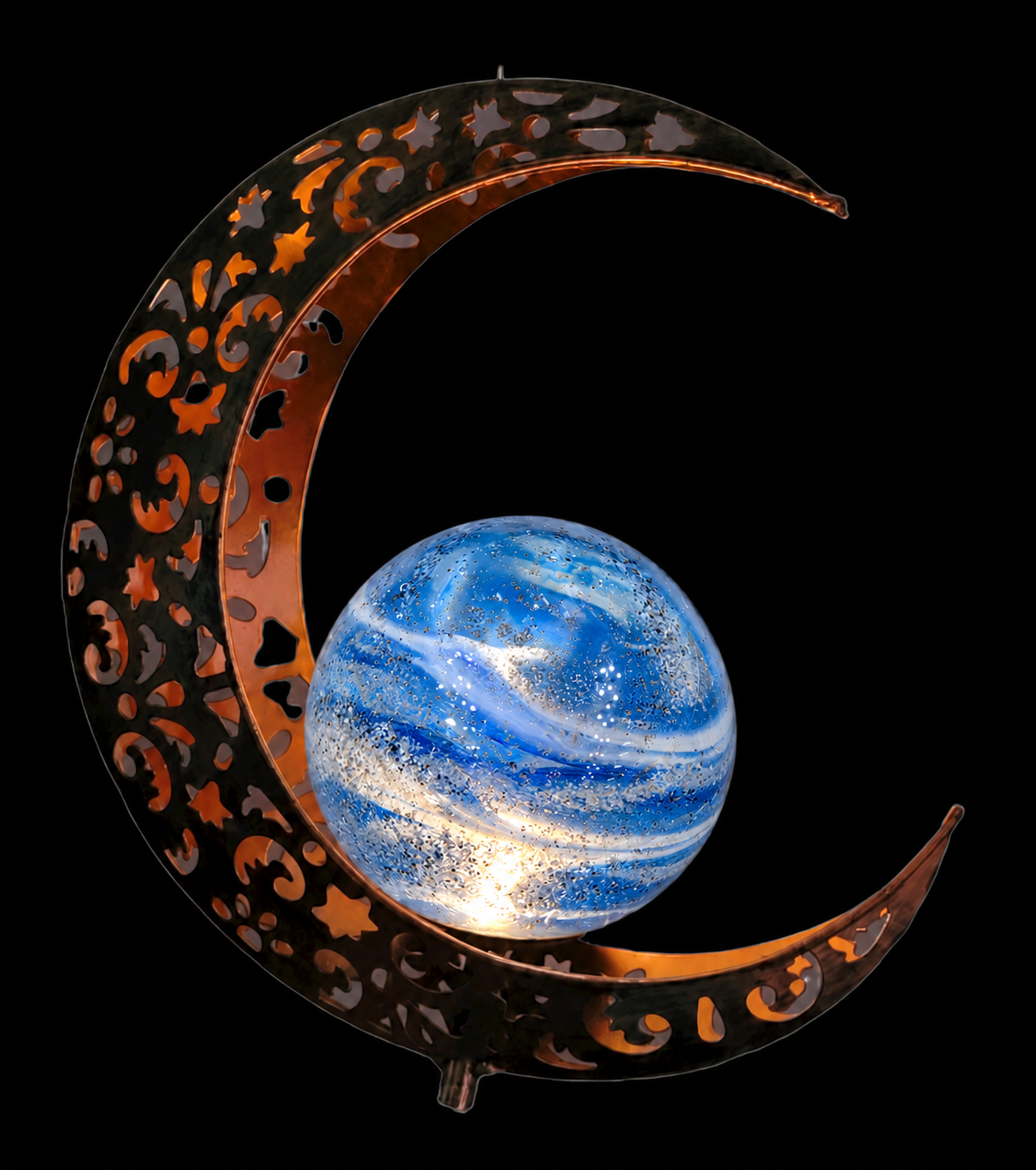 Ashes in glass windchime
