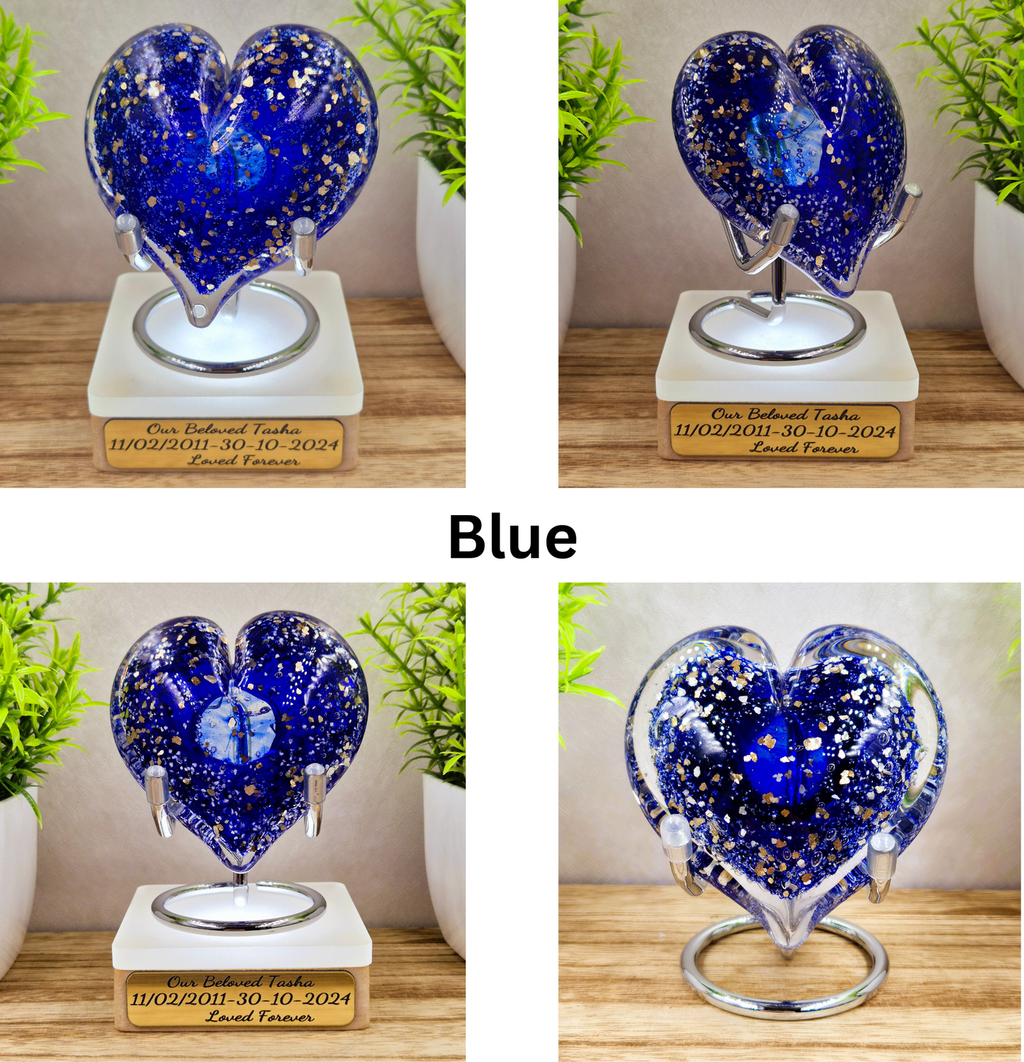 Memorial Ashes In Glass Heart