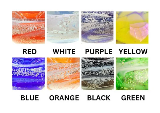 colour chart for cremation glass