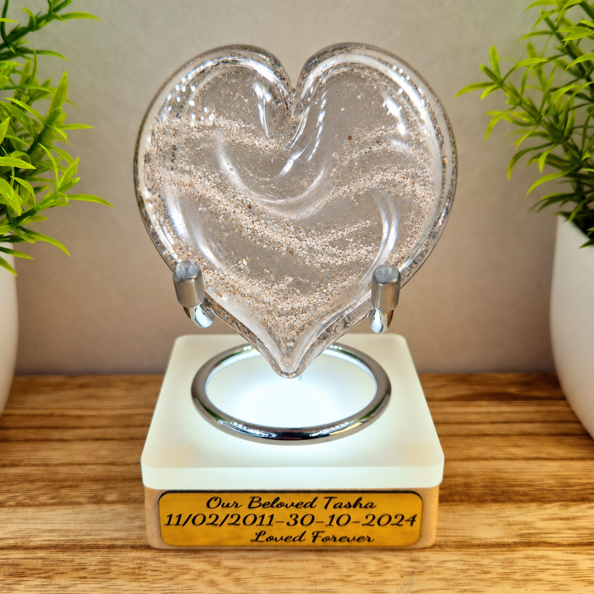 Ashes in Clear Glass Memorial Collection