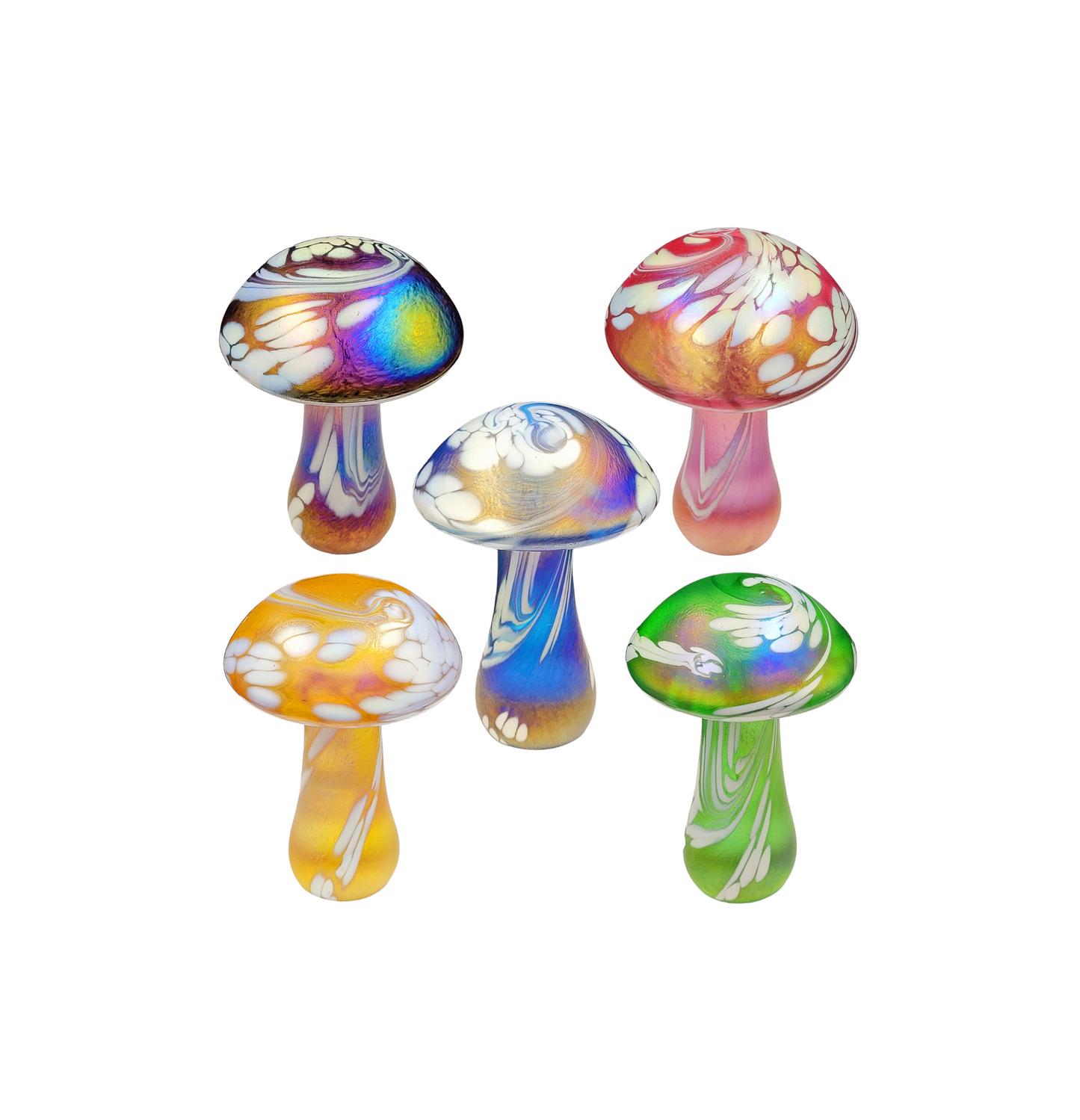 Handmade glass mushroom Decor Paperweight Toadstool Ornament display Glassware Gift