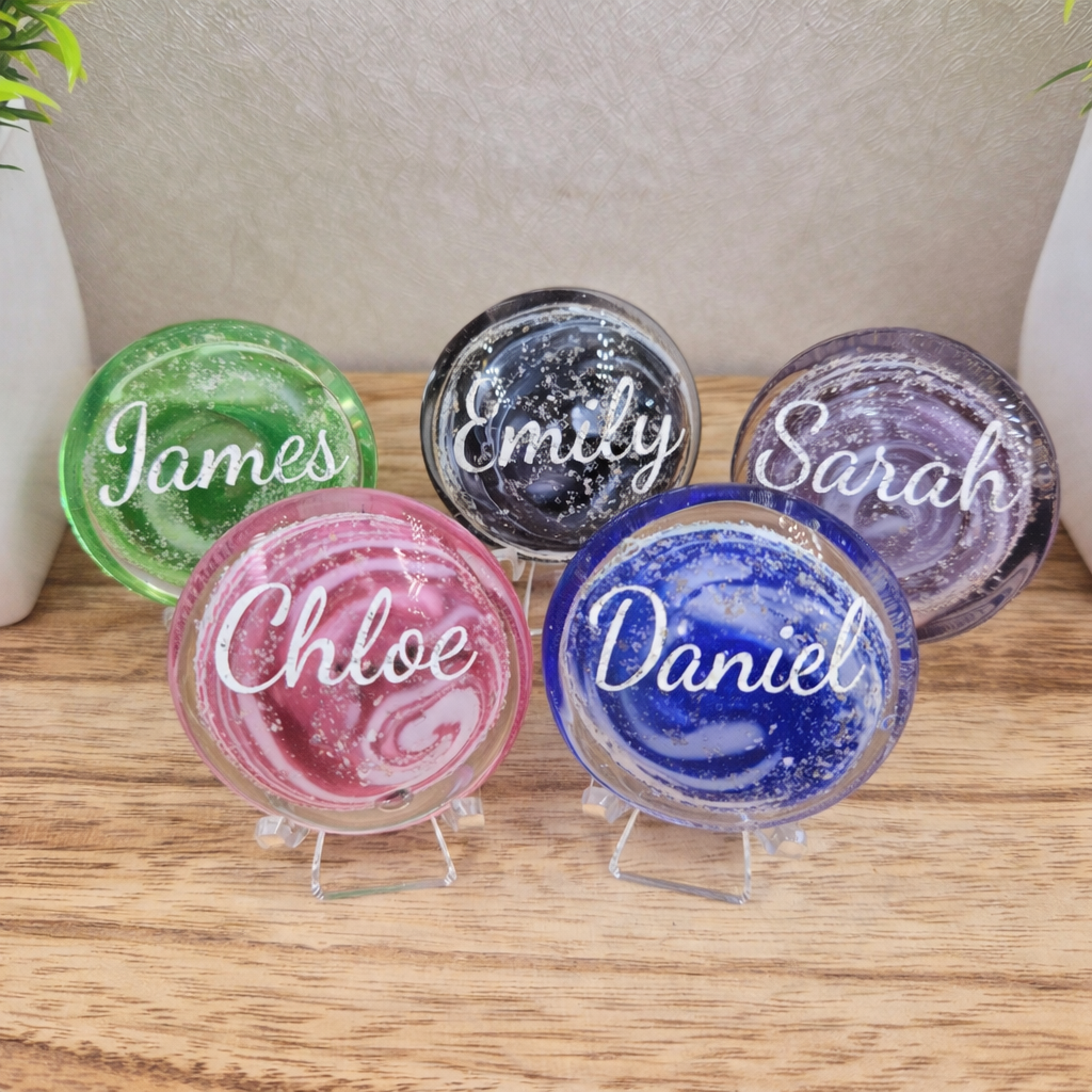 Ashes in glass pocket pebble (optional engraving)
