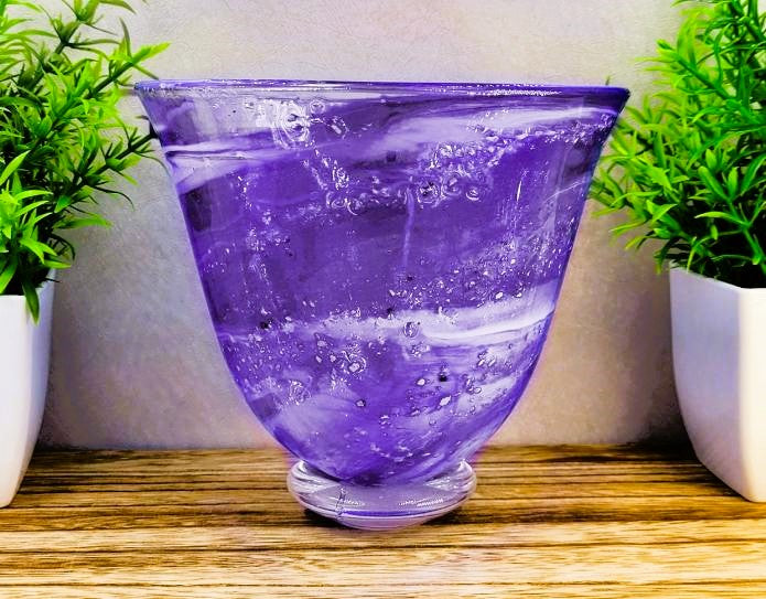 Memorial Ashes In Glass Vase Bowl, Personalised Sympathy Gift