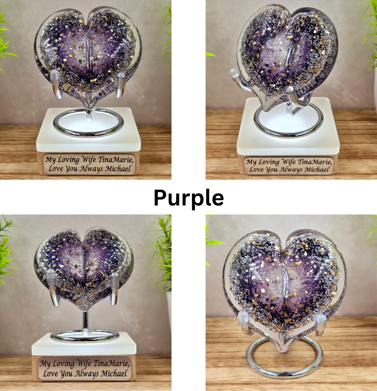 Memorial Ashes In Glass Heart