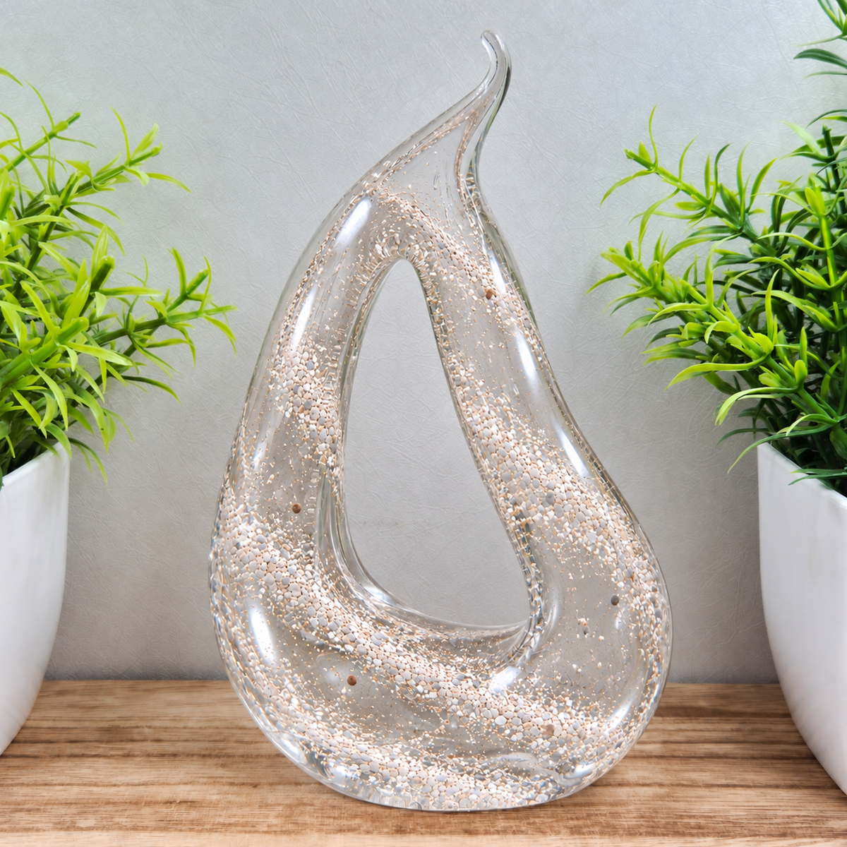 Ashes in Clear Glass Memorial Collection