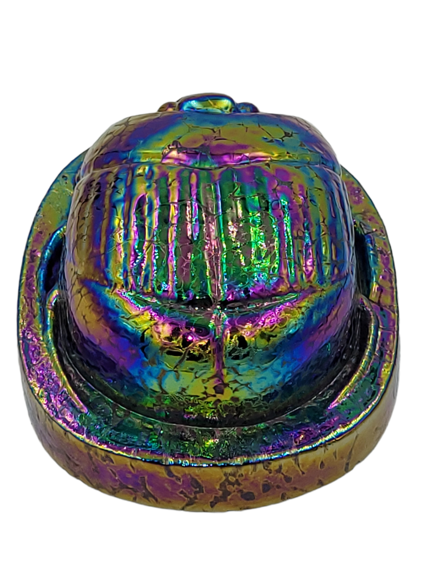 Iridescent beetle paperweight