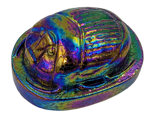 Iridescent beetle paperweight